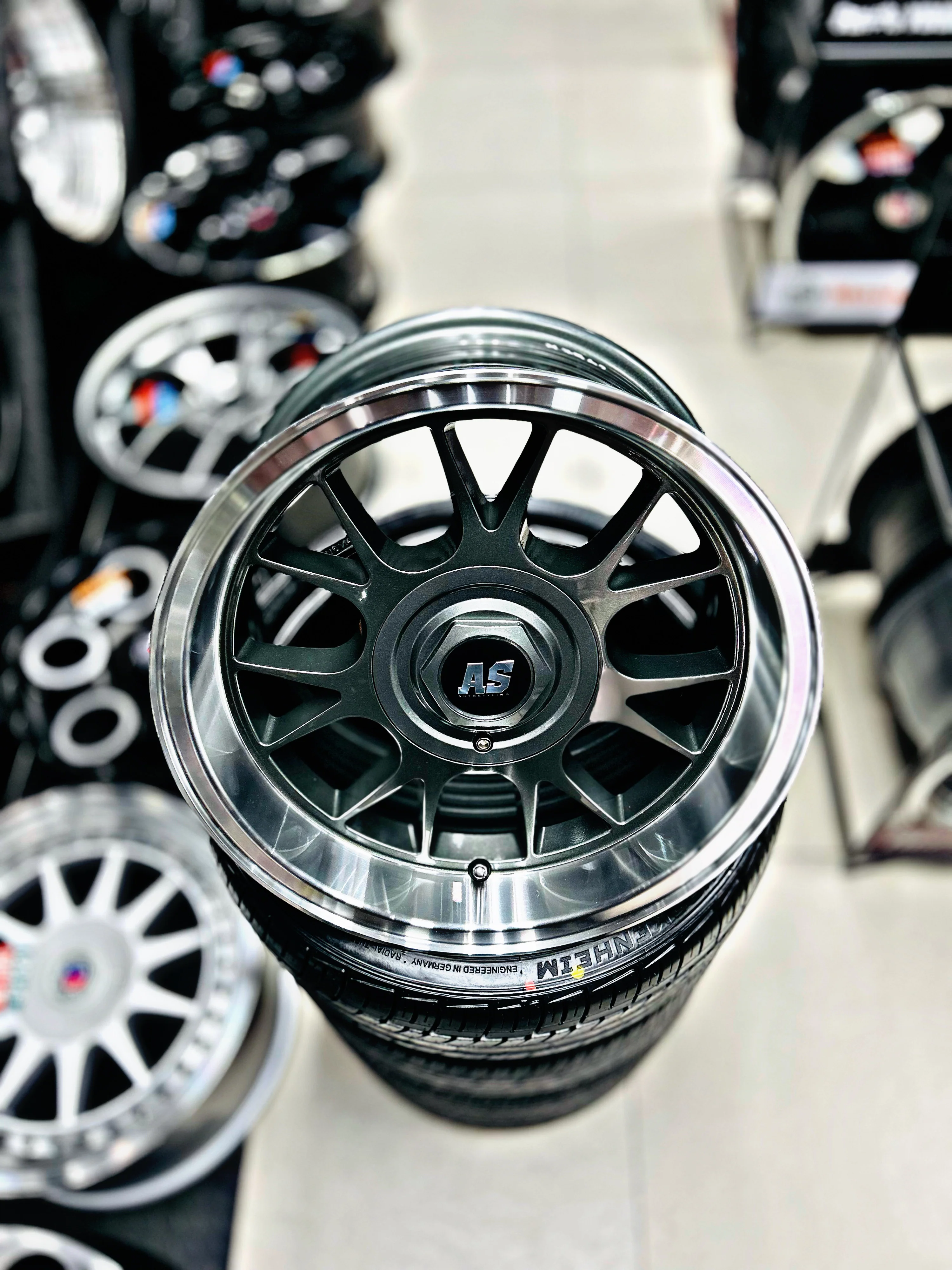 15” AS- 7562 4/100 4/114 gunmetal wheels - Image 2