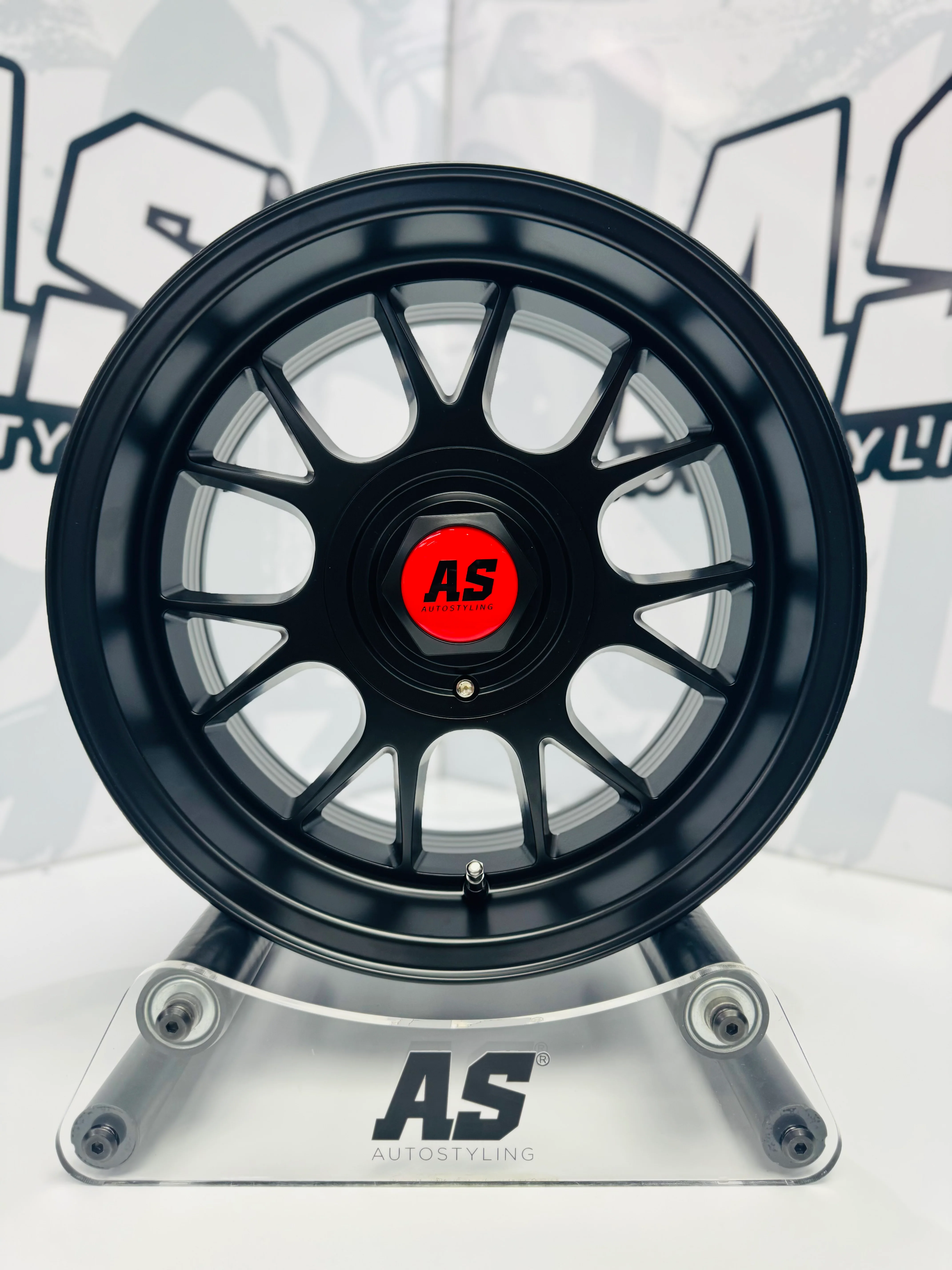15” AS- 7565 5x100 & 5x114 full matt black wheels - Image 2