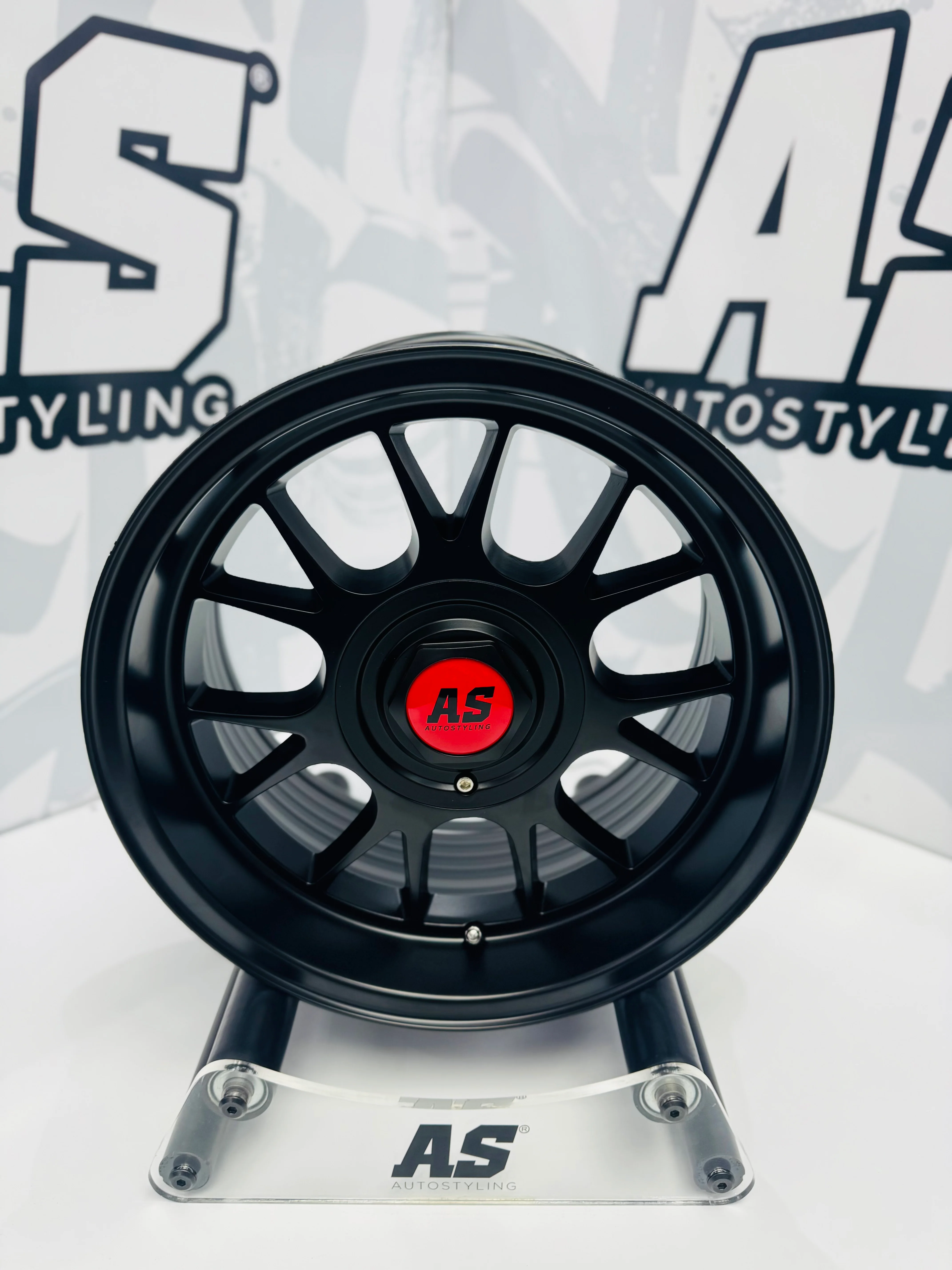 15” AS- 7565 5x100 & 5x114 full matt black wheels - Image 4