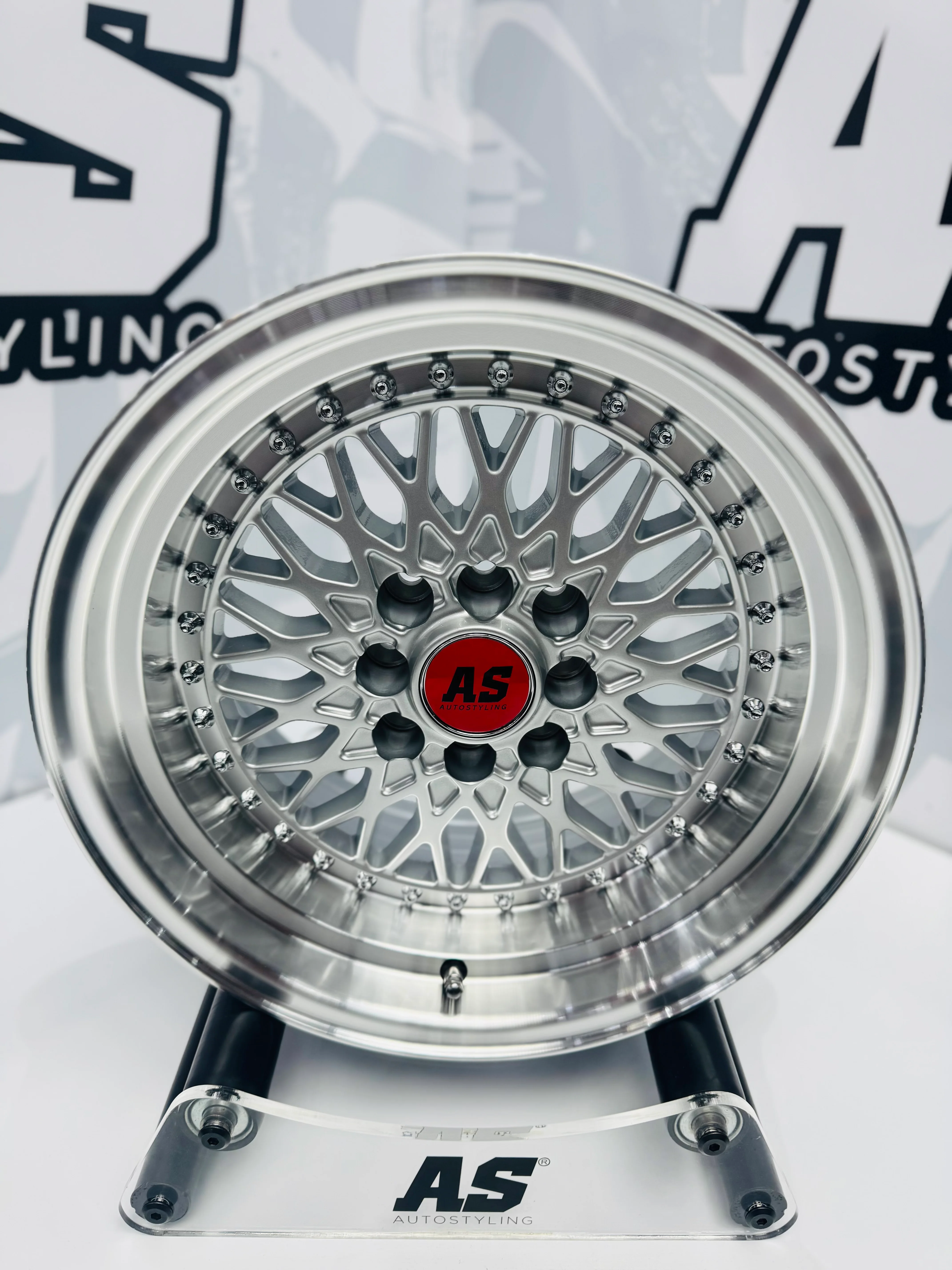 15” AS-7569 MESH  SILVER  4/100 4/114 wheels - Image 7