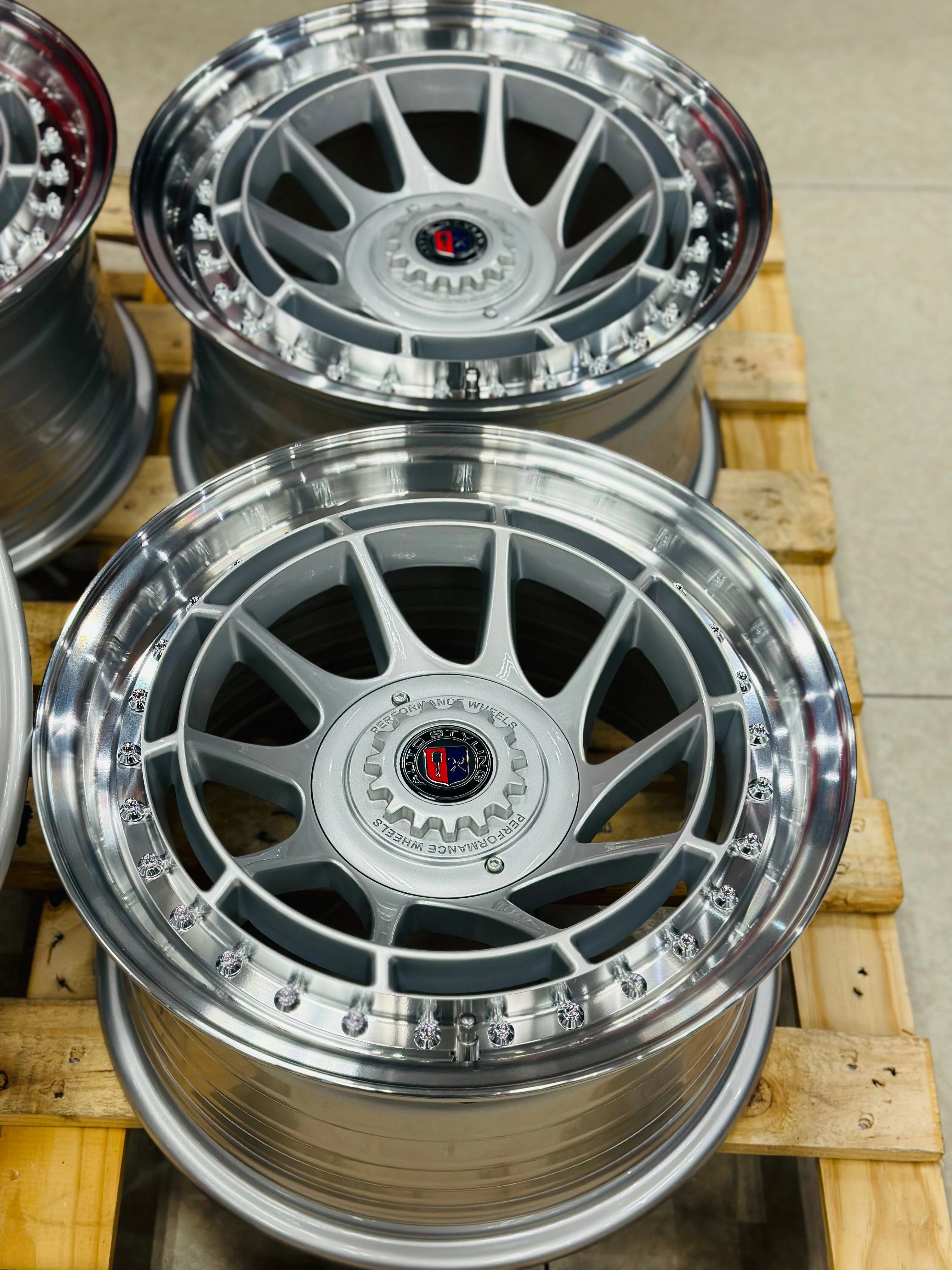 15” AS-7573 SILVER  4/100 4/108 wheels - Image 16