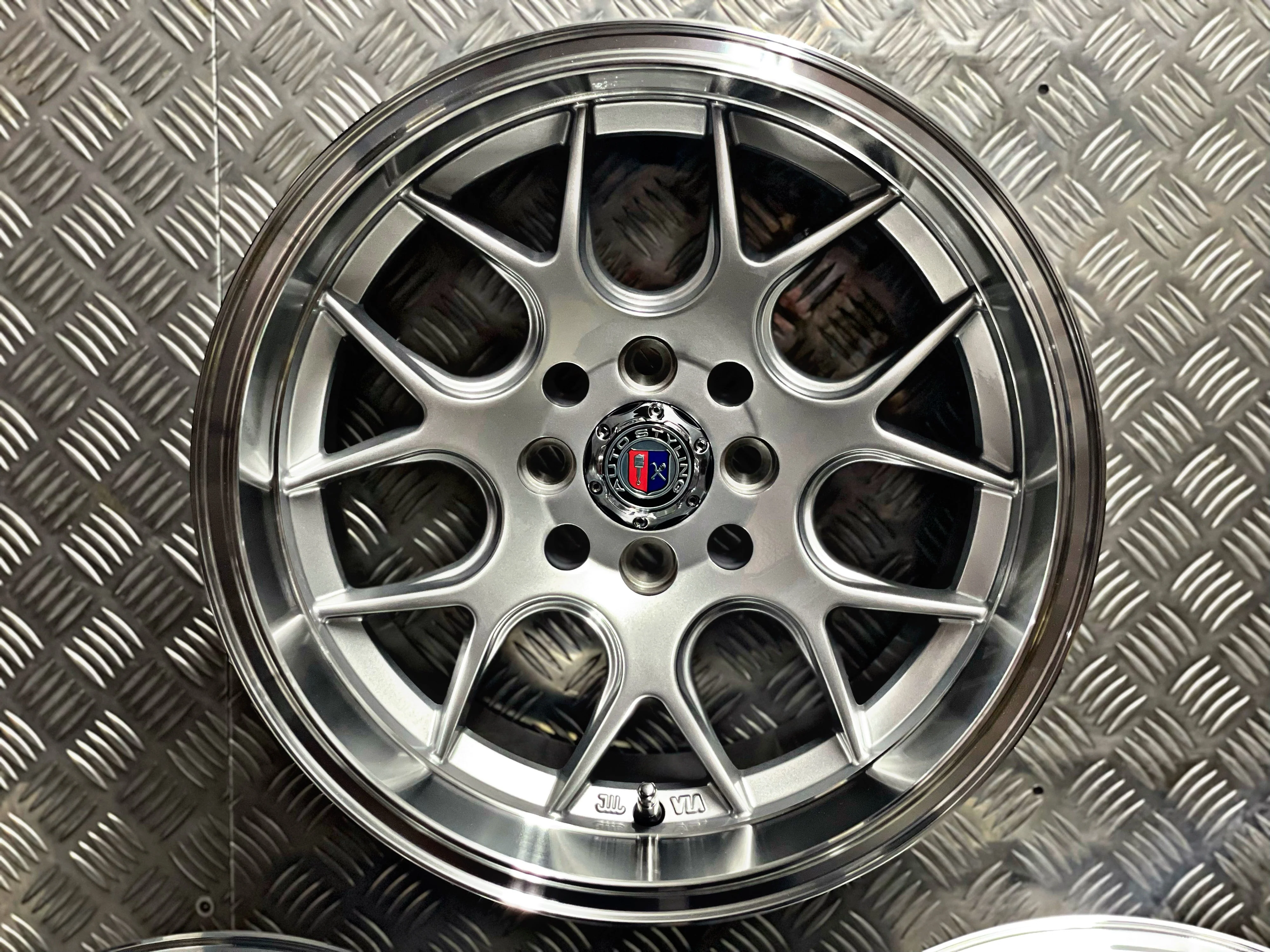 15” AS- 7646 4/100 4/114 silver wheels - Image 6