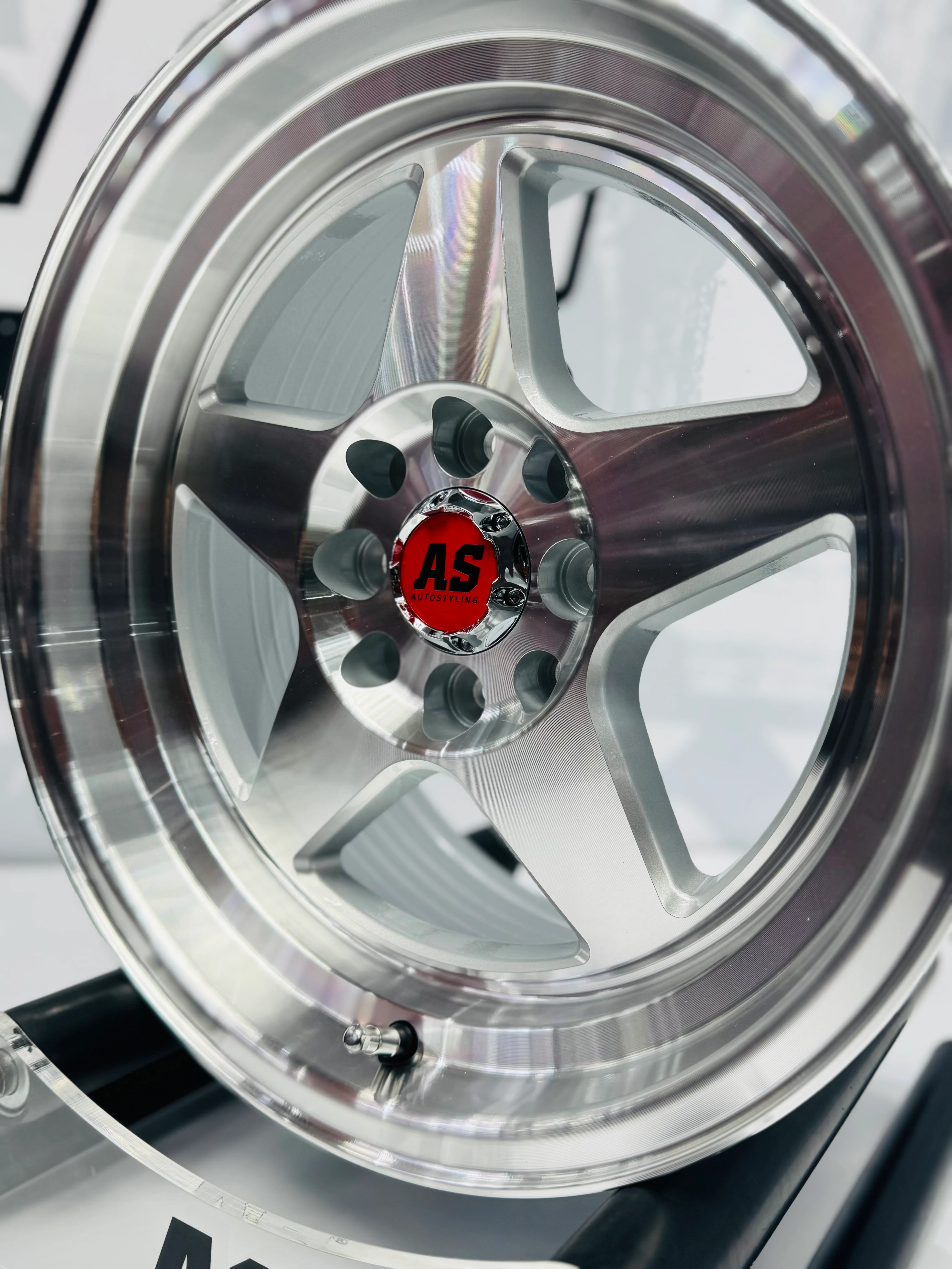 15” AS- 7702 4/100 4/108 silver wheels - Image 2