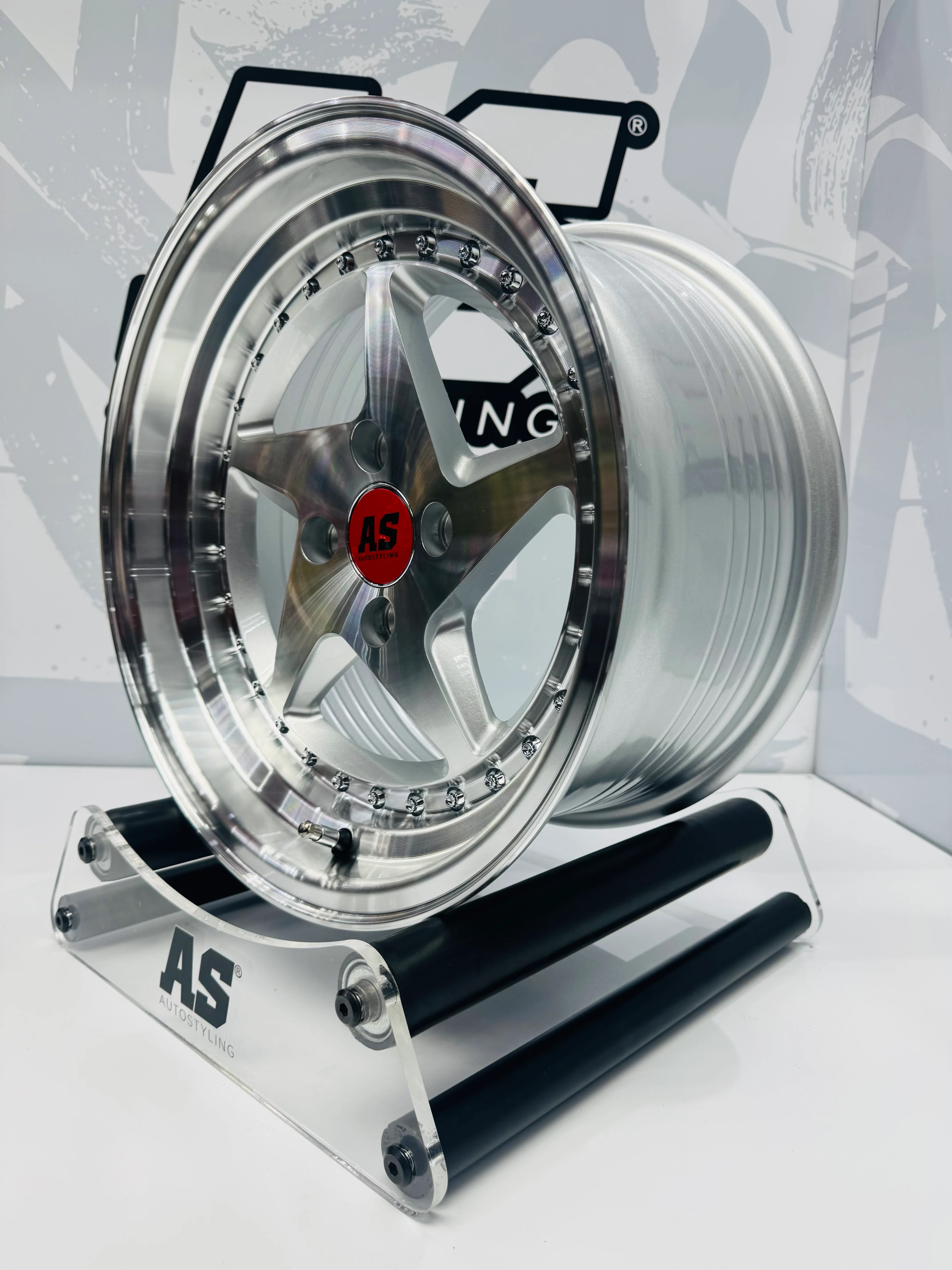 15” AS- RARI M7903 4/100 Silver machine face - Image 2