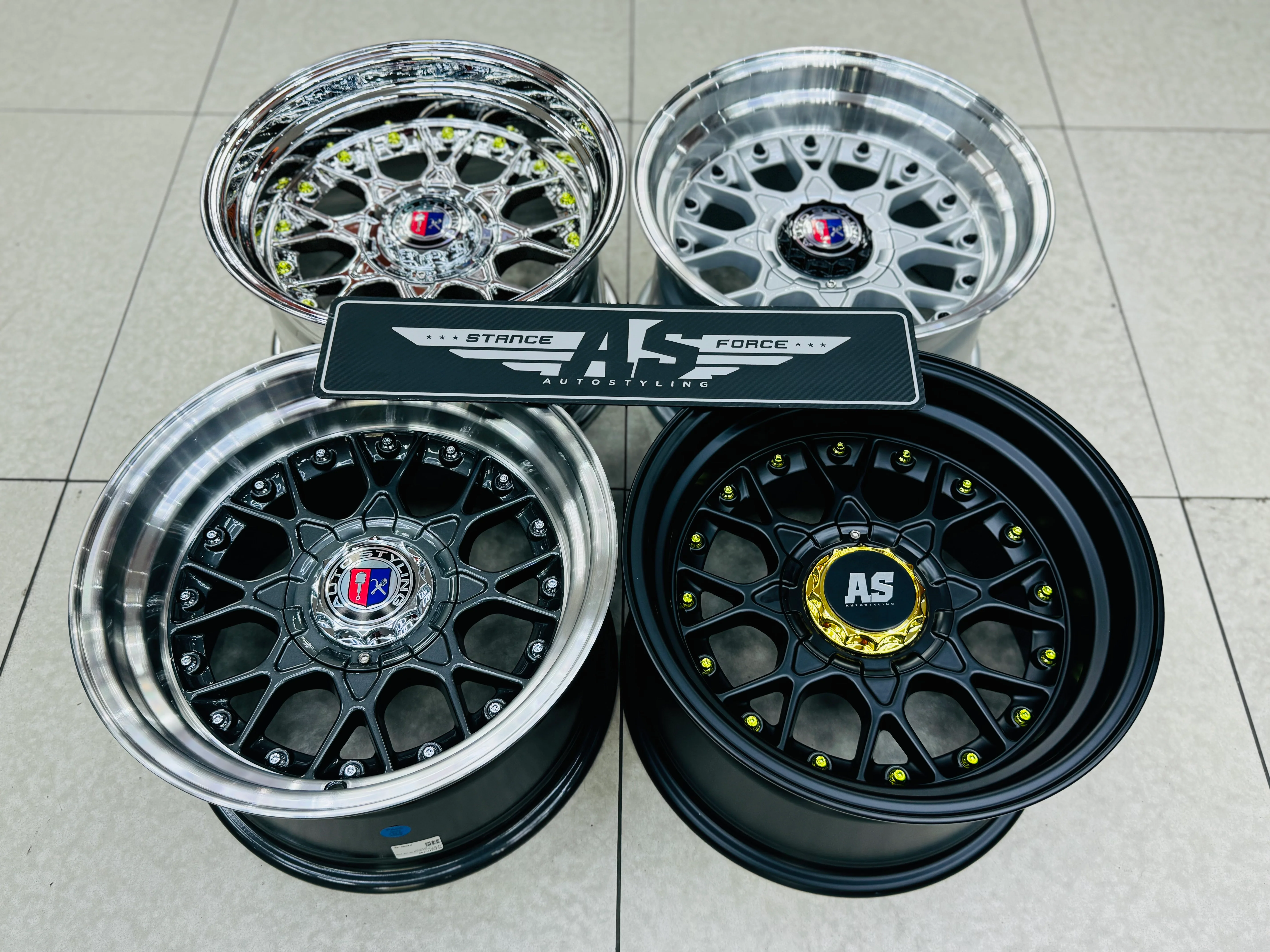 15'' AS- RC2 FULL MATT BLACK 4/100 4/114 - Image 8