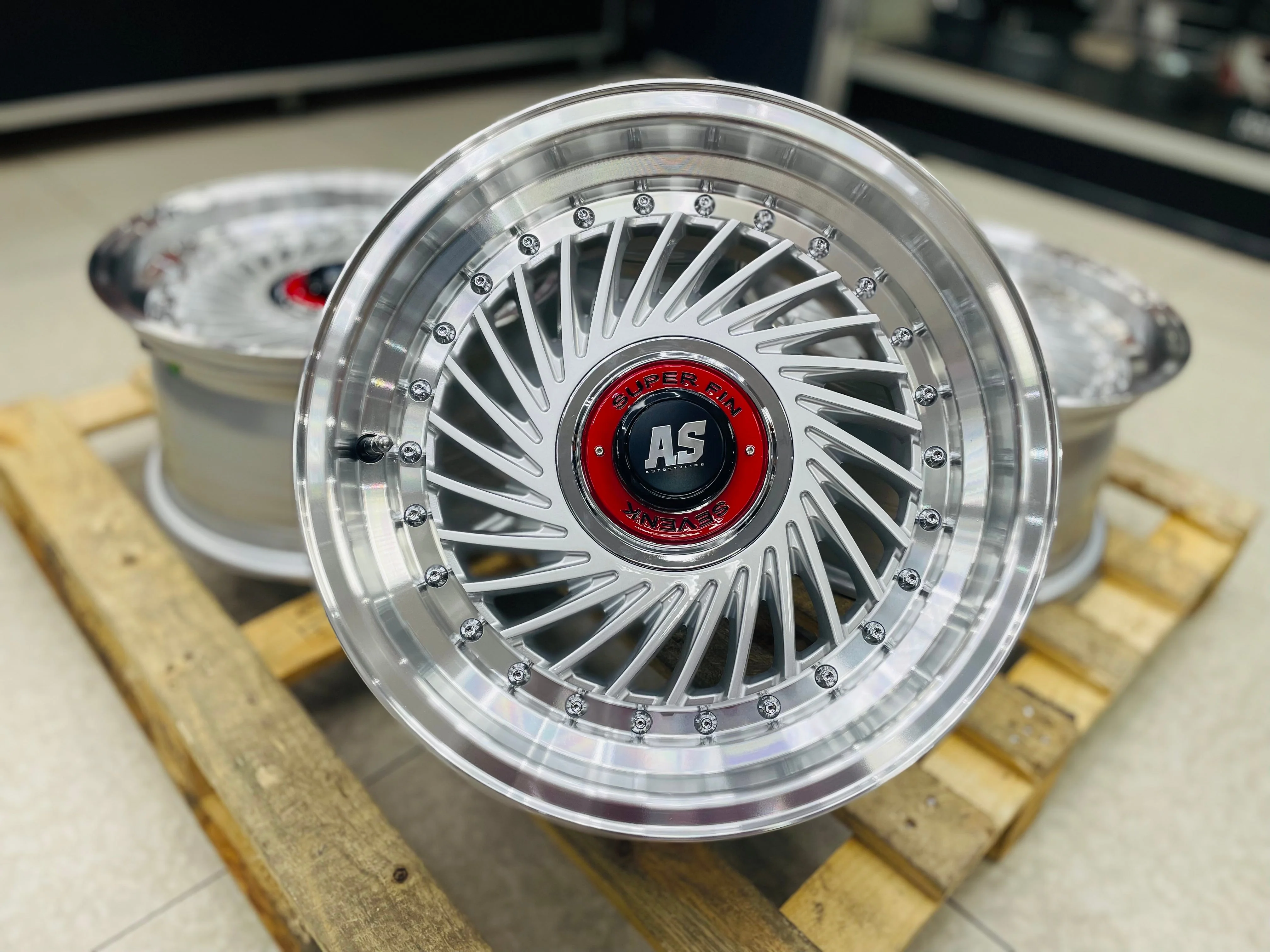 15” AS- SUPERFIN SILVER  4/100 4/114  wheels - Image 12