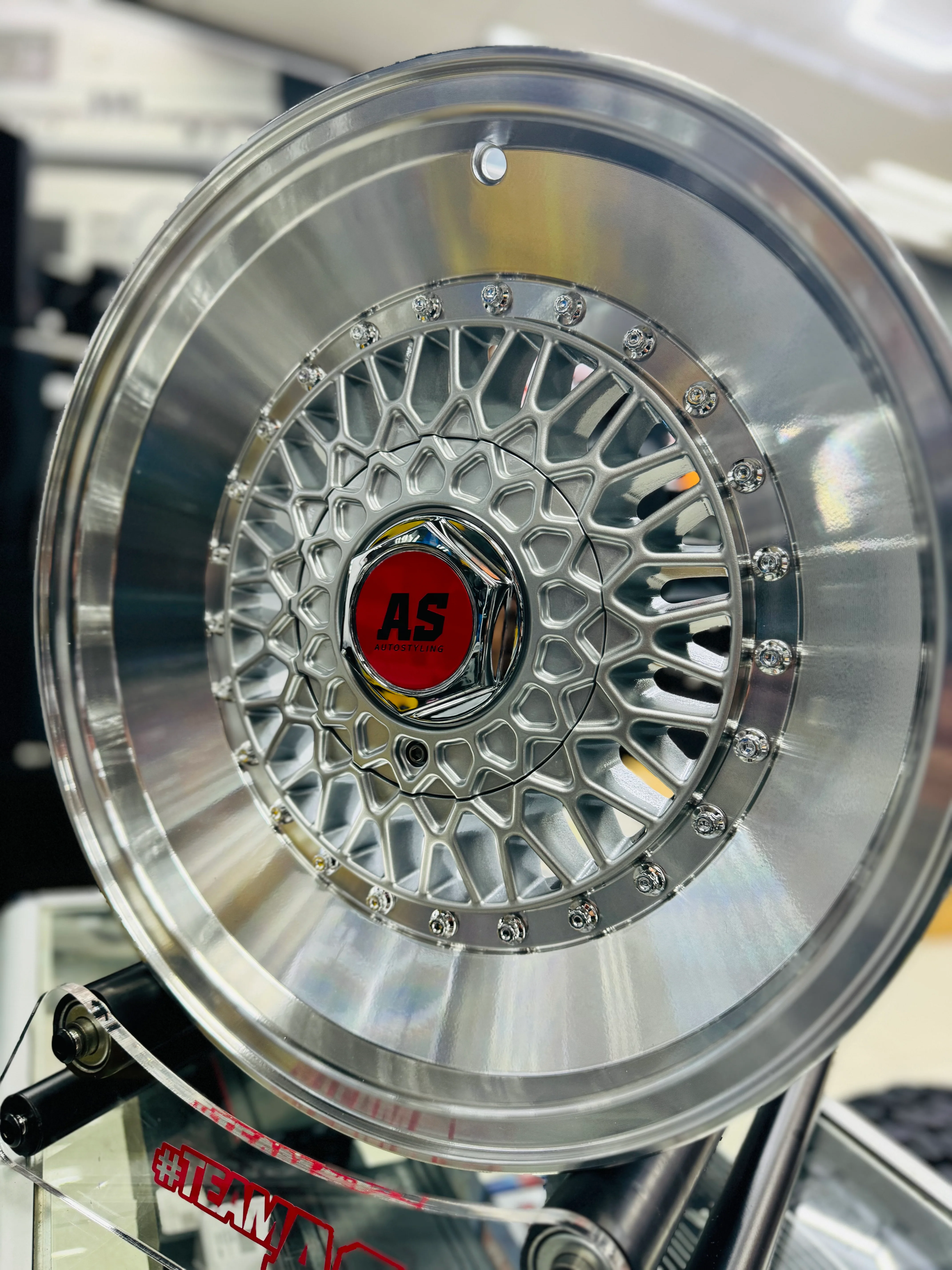 16” AS-MESH 45’ lips 4/100 & 4/114 multi hole  SILVER - Image 3