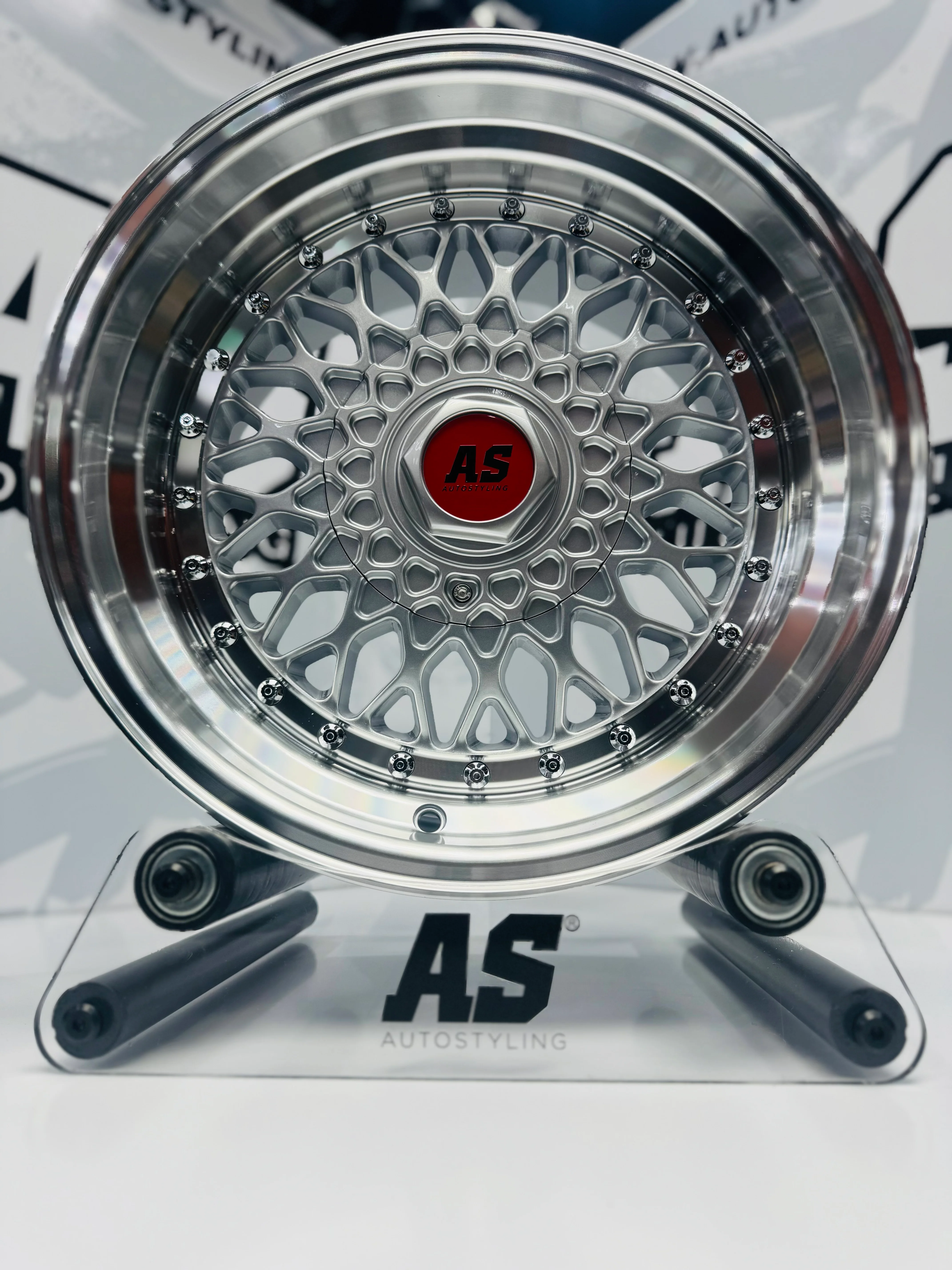 16” AS-MESH 8/9j 4/100 & 5/100 multi hole SILVER - Image 2