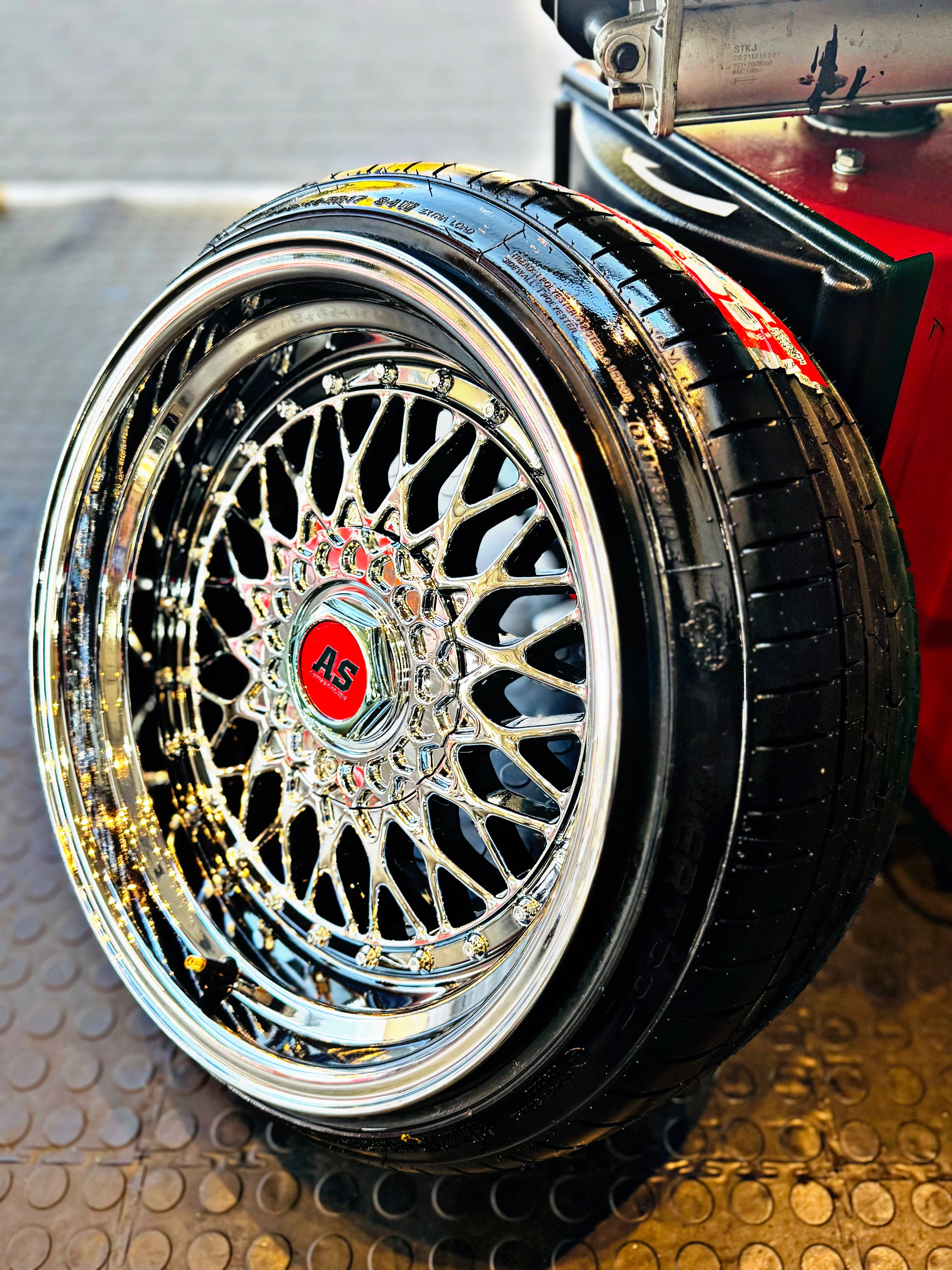 17” AS® BLACK CHROME WITH CHROME STUDS  4x100 & 5x100 8.5j/ 10j - Image 14