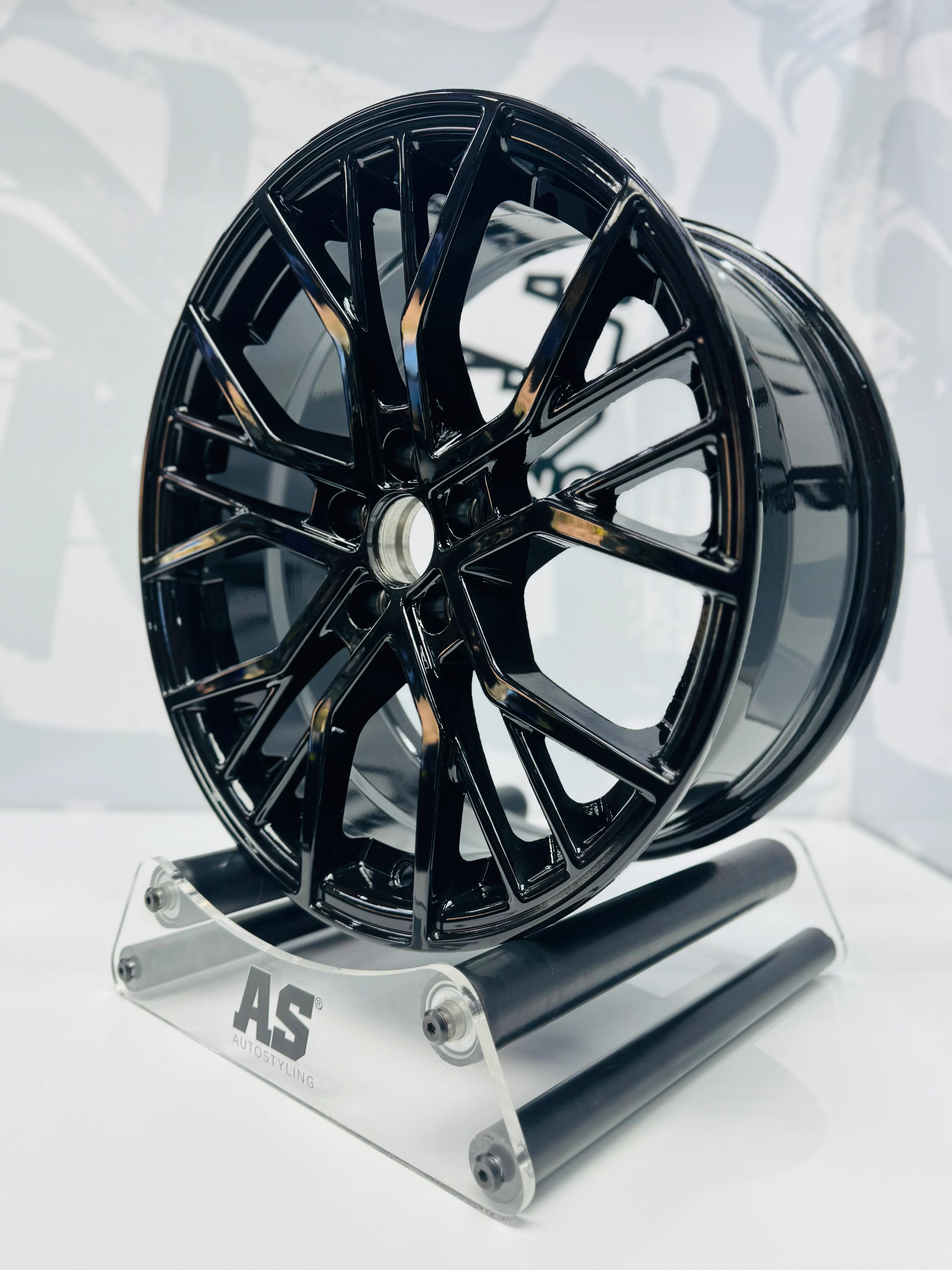 17” AS-991  5/100 PCD to fit POLO GLOSS BLACK - Image 3