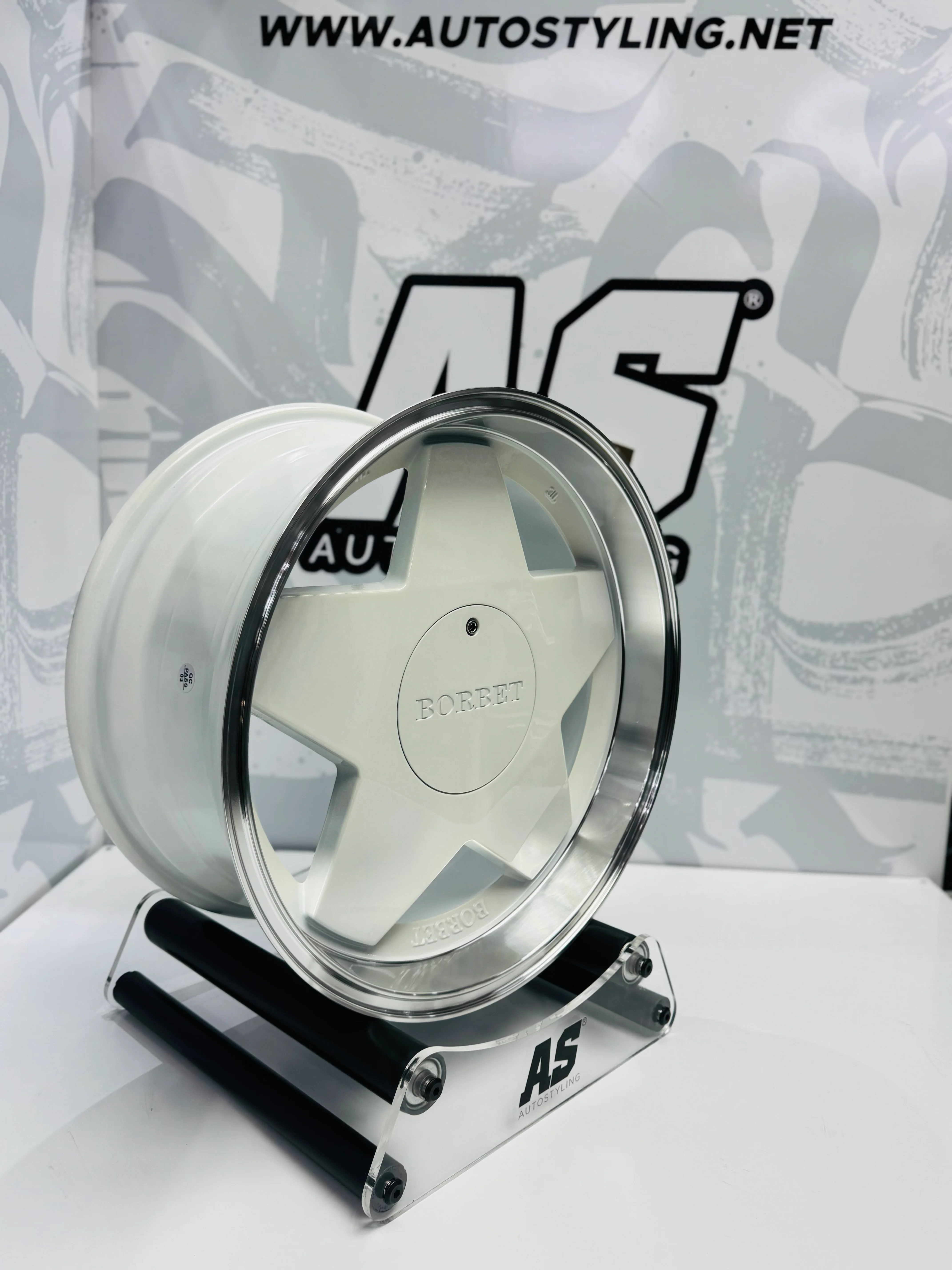 17” AS- BORB 4x100 & 5x100 WHITE WHEELS - Image 4