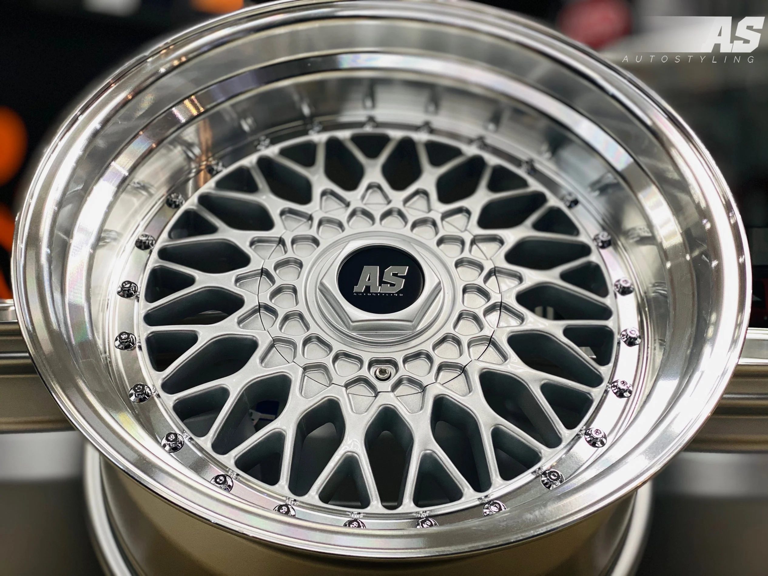 17” AS-MESH BBS 8.5/10j 5/112 & 5/120 SILVER - Image 2