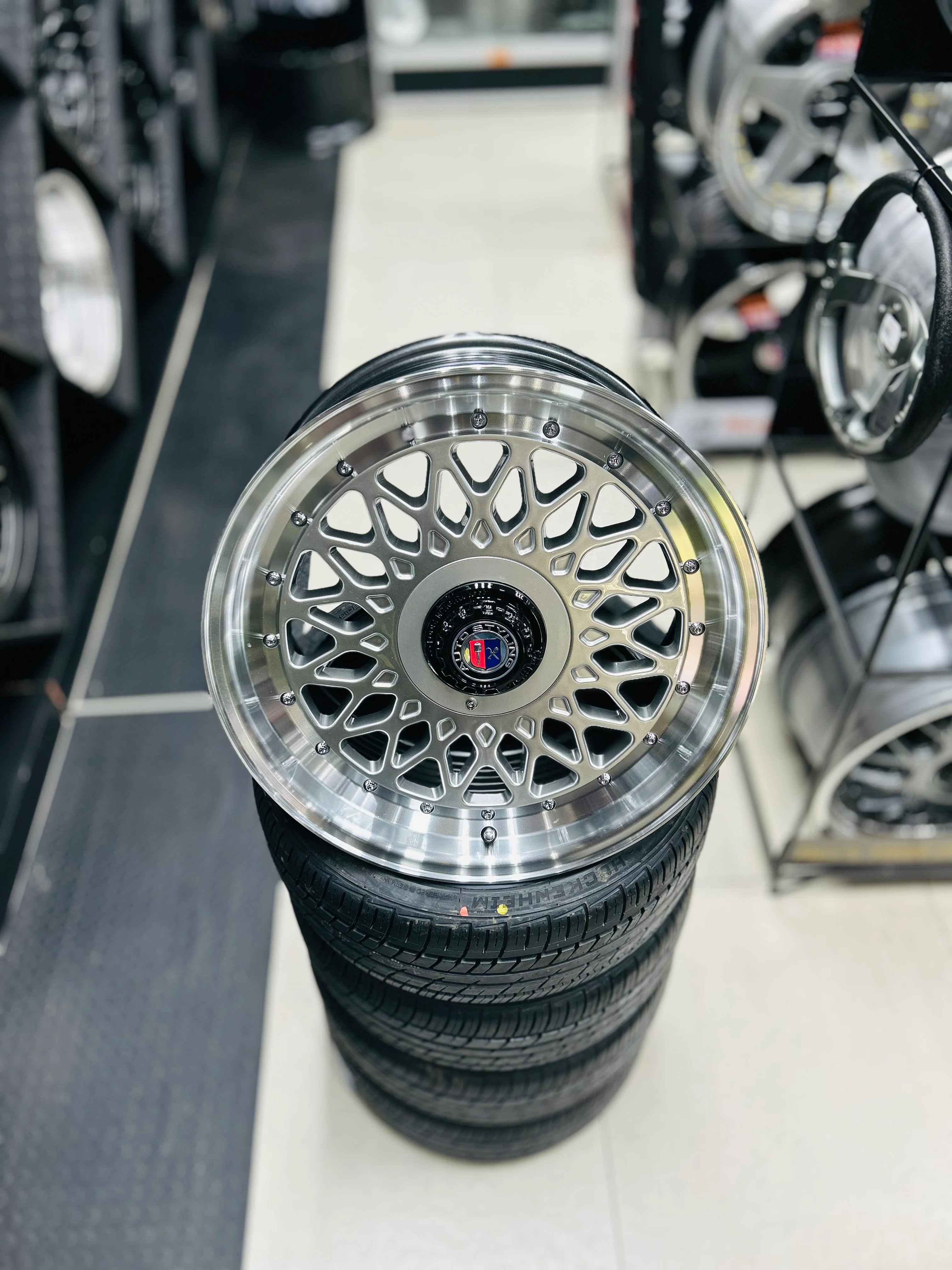 17'' AS-P-MESH M7690 4/100 4/114 SILVER WHEELS - Image 6