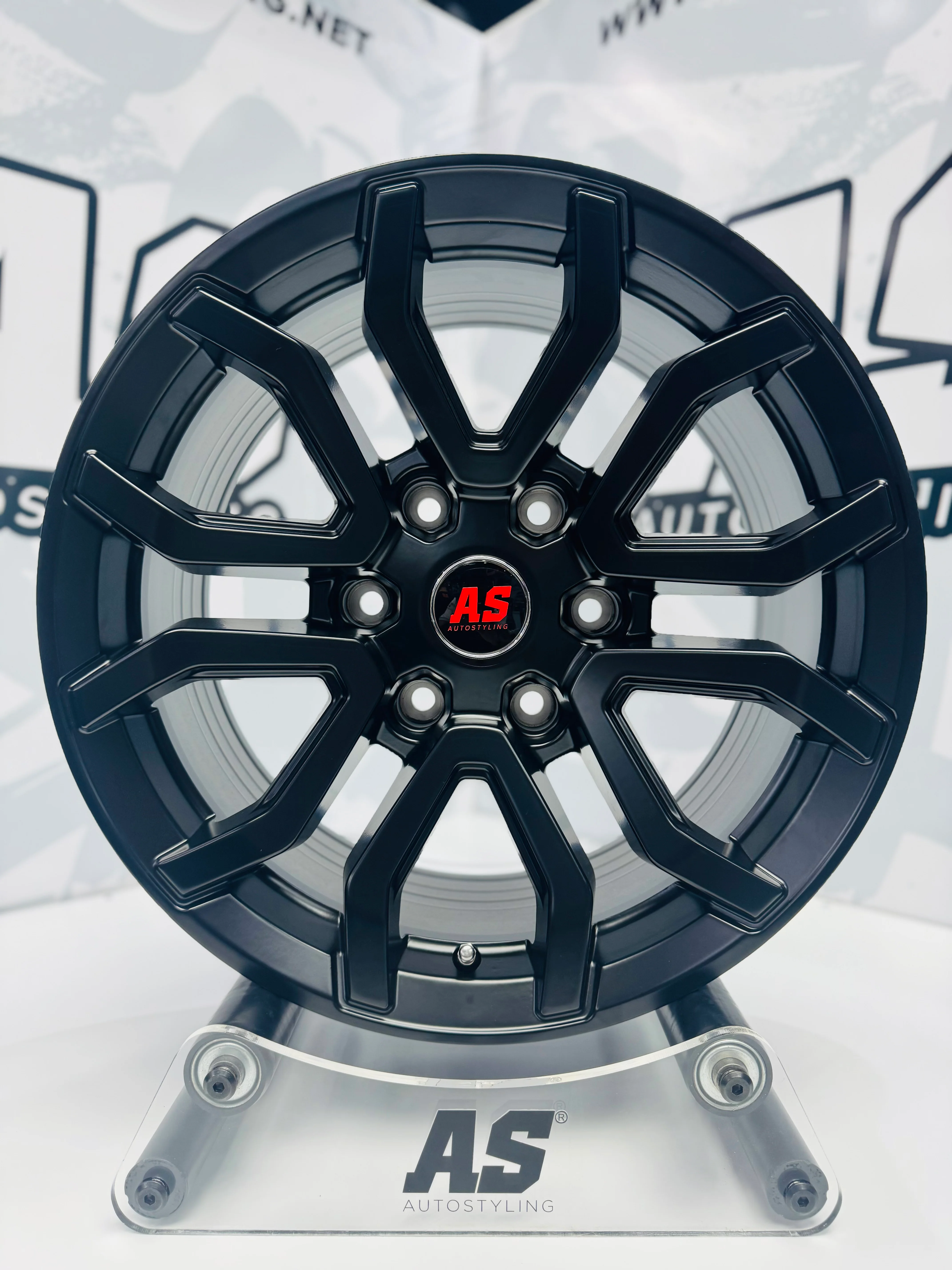 17 ” AS RAPTOR 6x139 4x4 BAKKIE WHEELS SATIN BLACK - Image 5