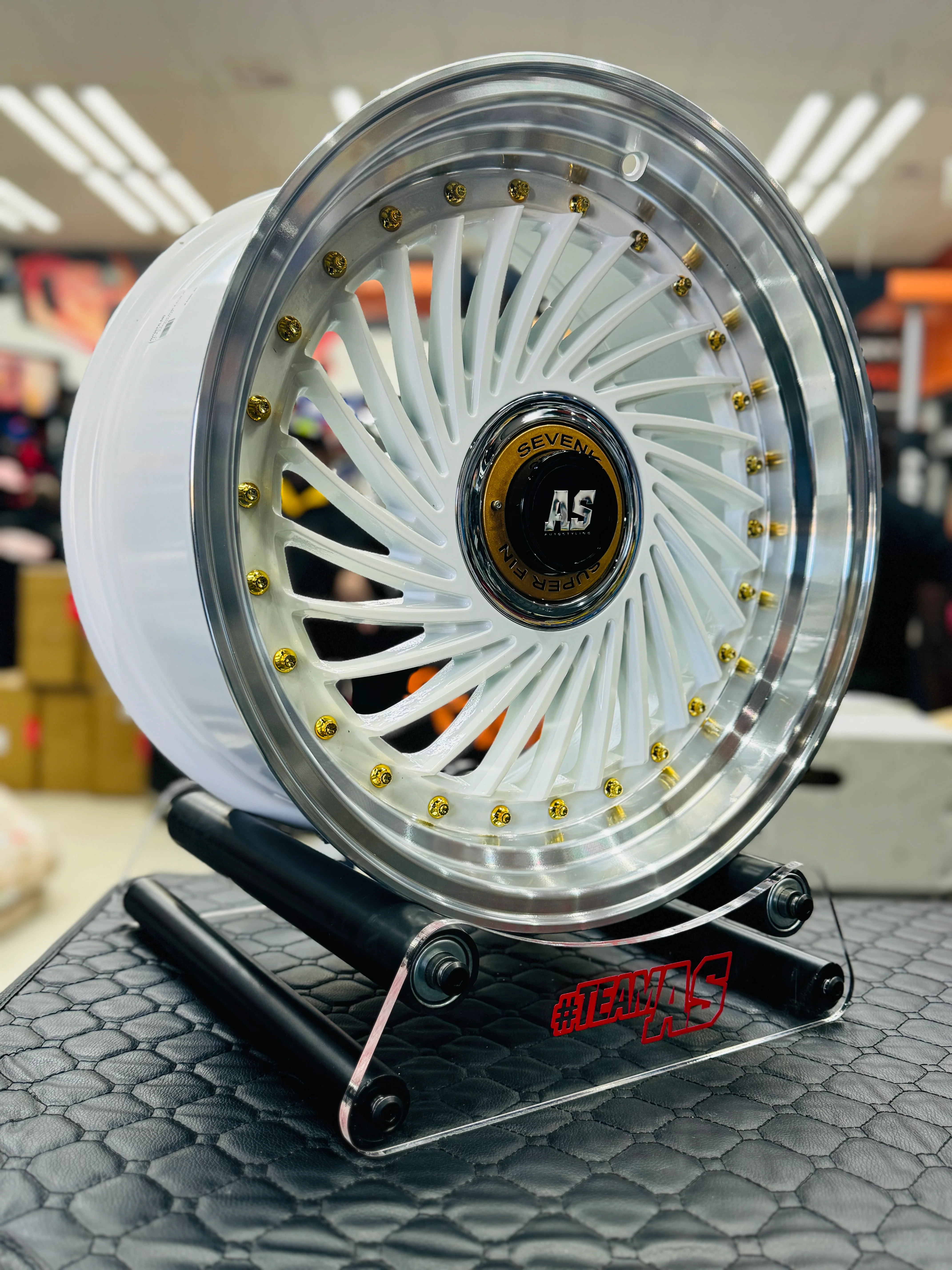 17” AS SUPERFIN (U) 4x100 & 5x100 white wheels - Image 3