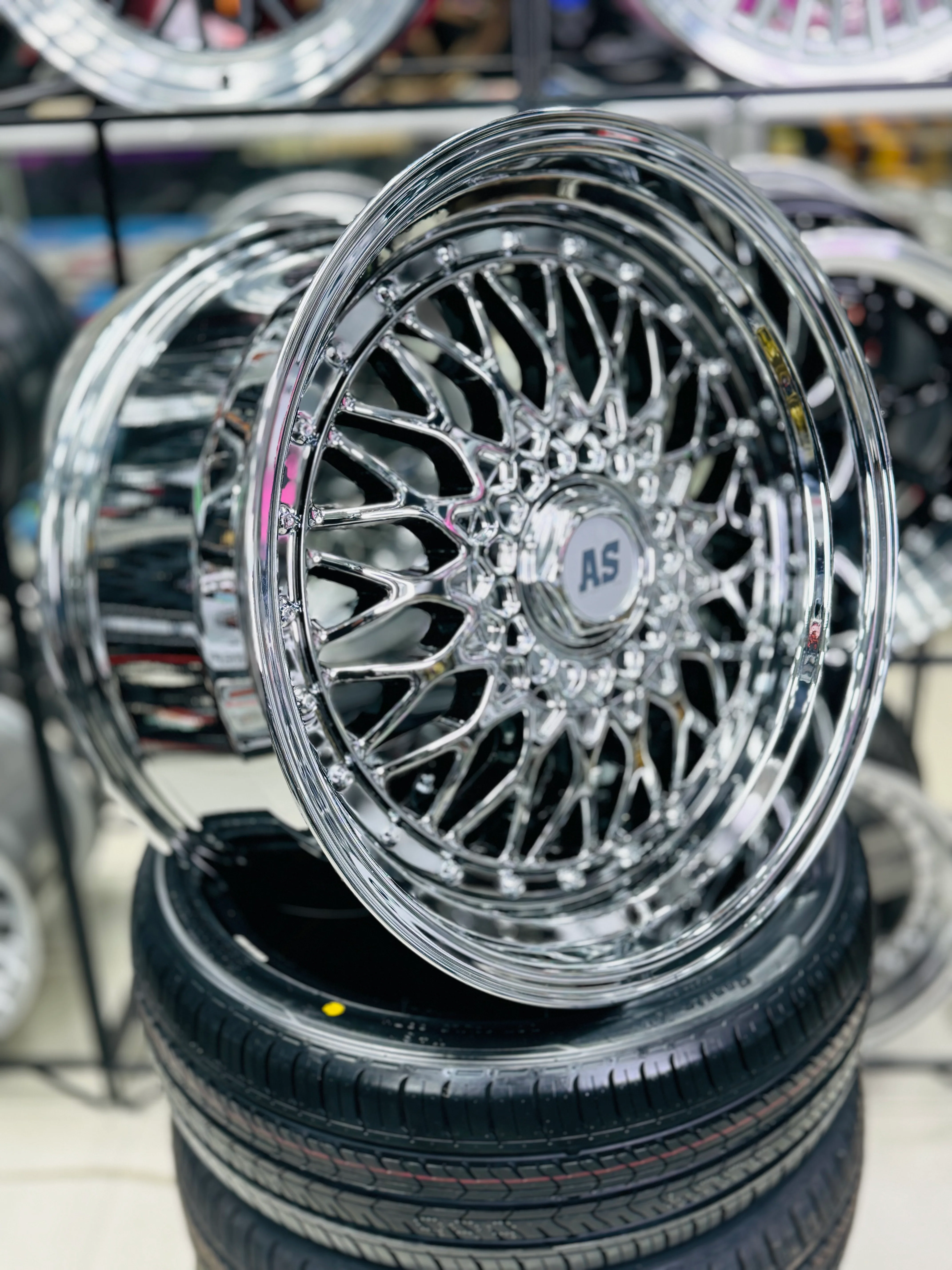 18” AS- MESH 5/100 5/120 SILVER CHROME - Image 5