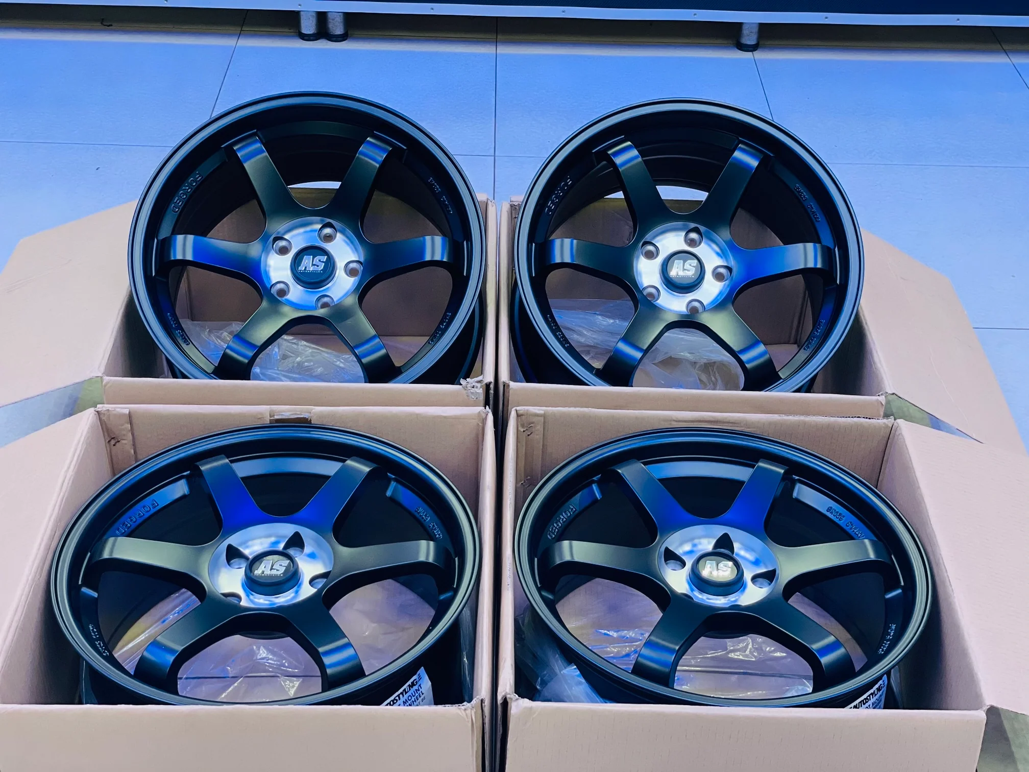 18” AS- TE37 5/114 Matt black wheels - Image 9