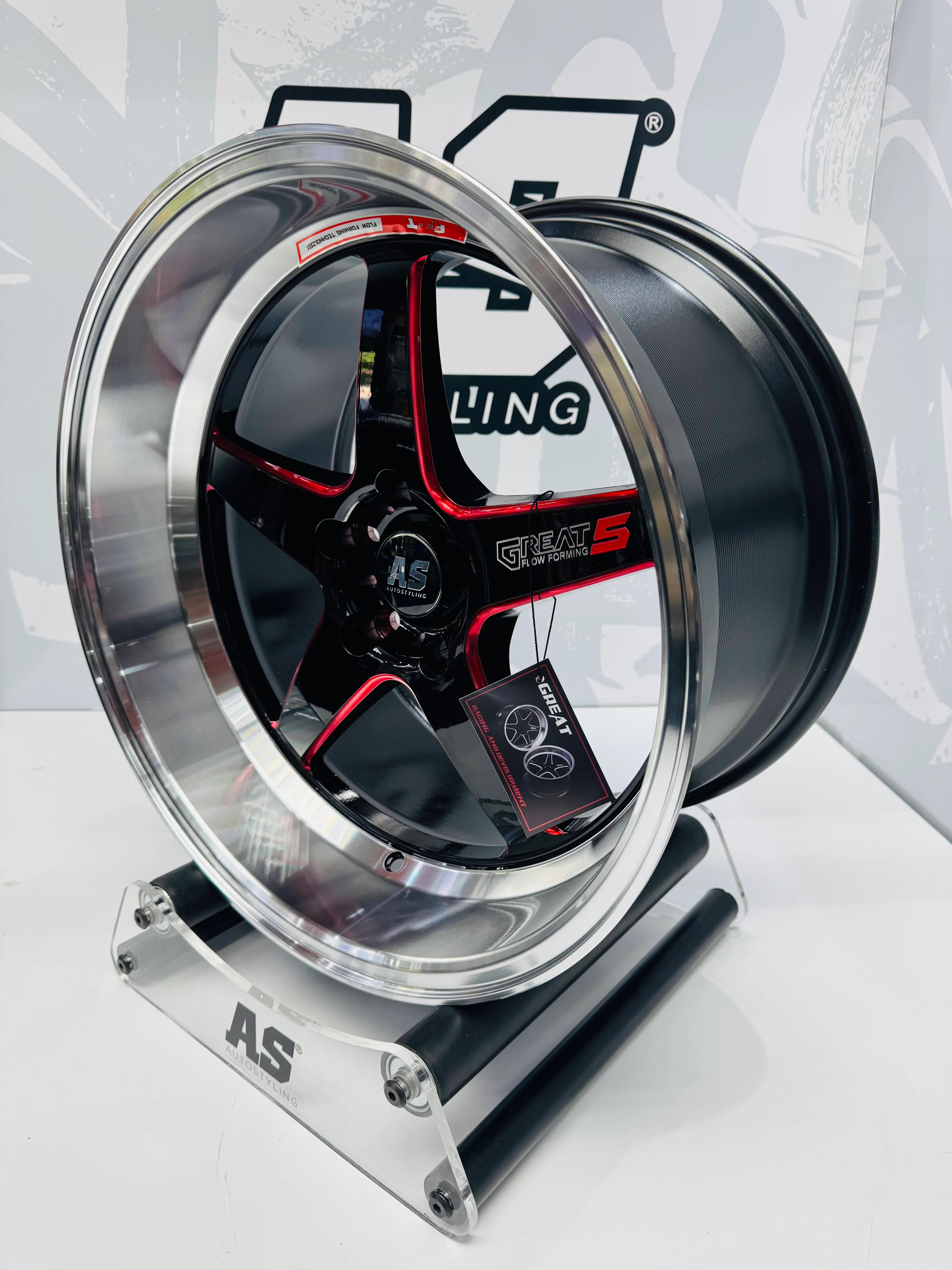 18” F99ZX307 5/114 BLACK with RED MILLING - Image 10