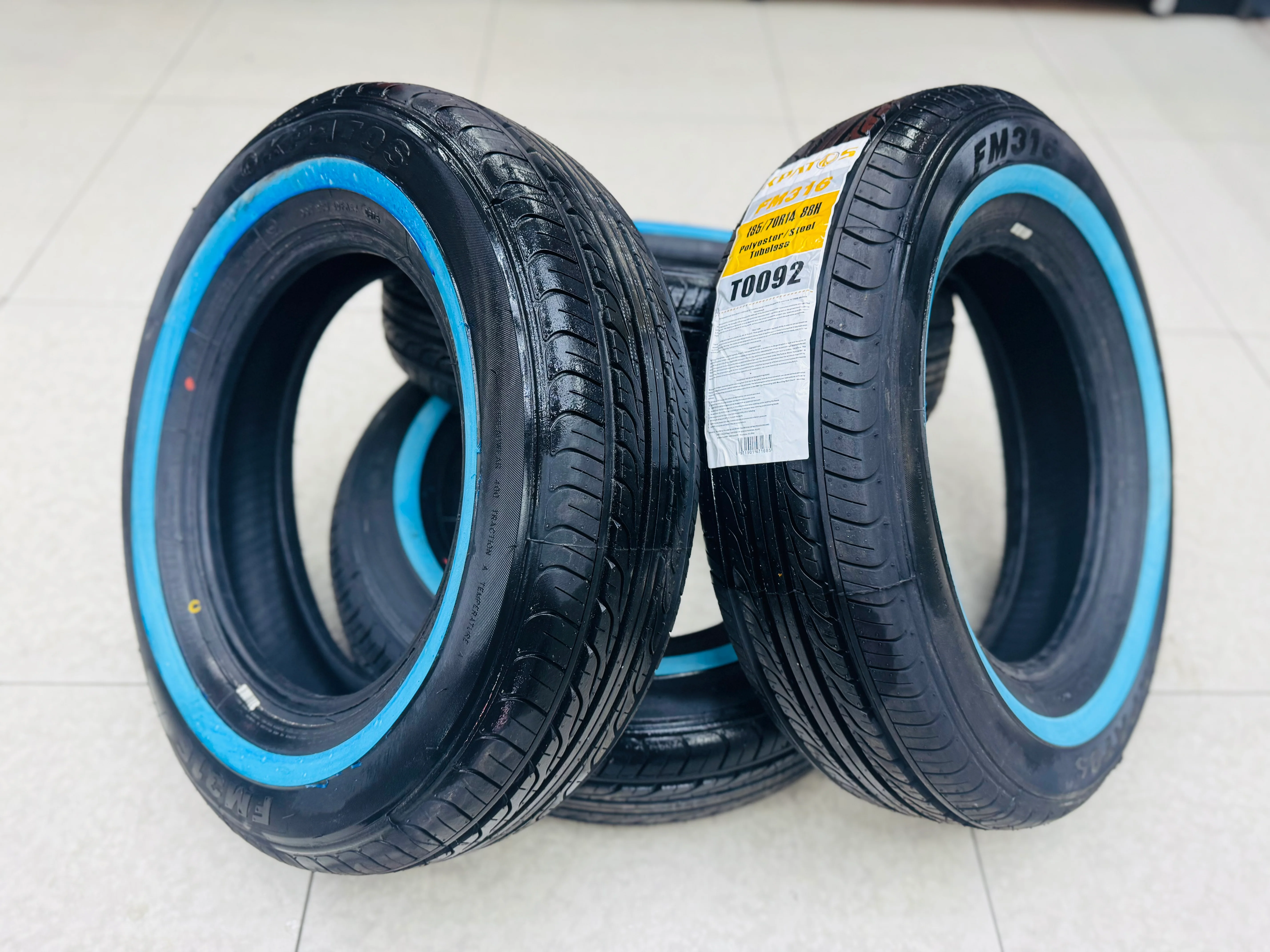 185/70/14 KPATOS WHITE WALL TYRES - Image 4