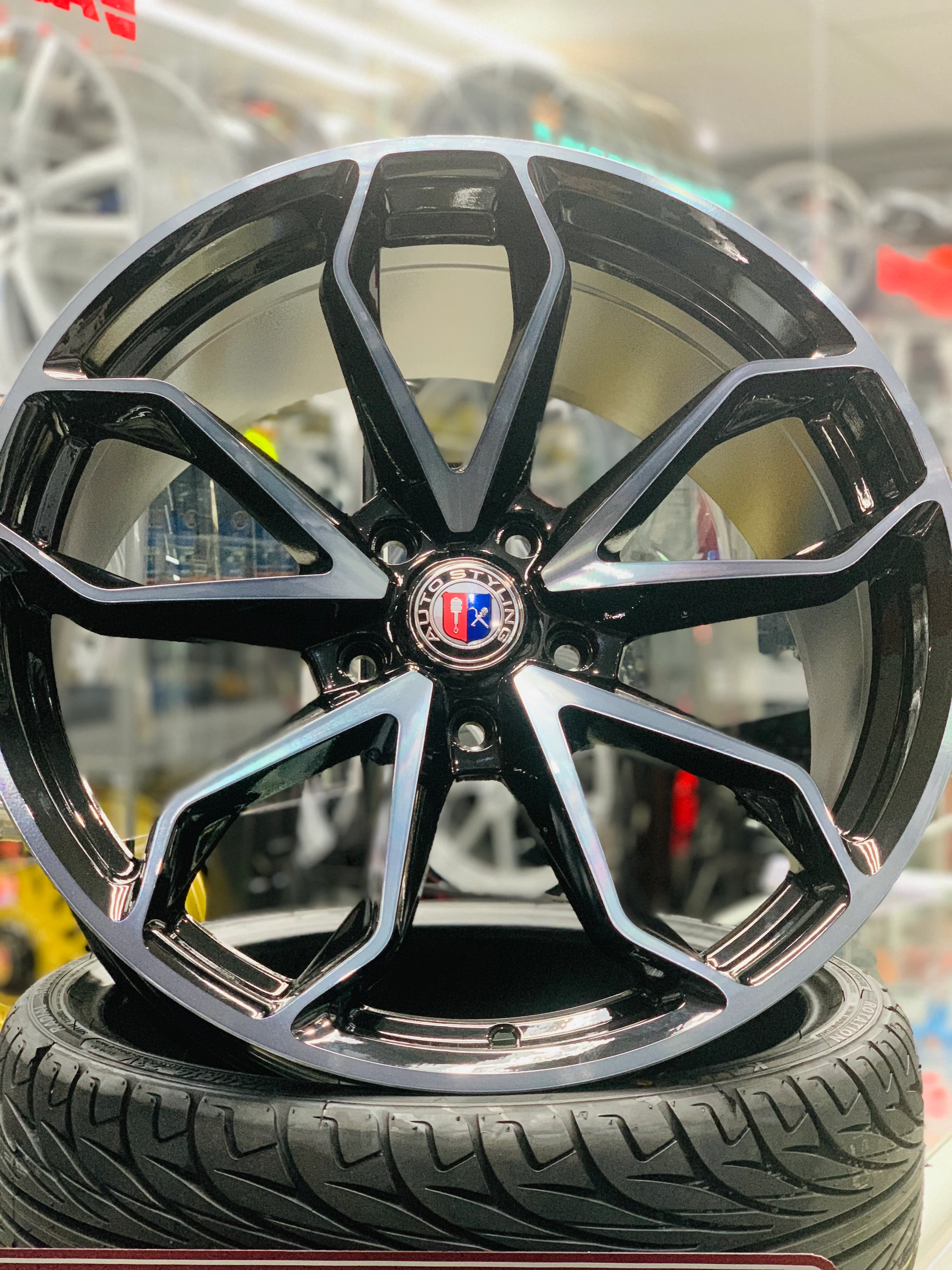 19” AS-F1203  5/120 BLACK MACHINE FACE - Image 2