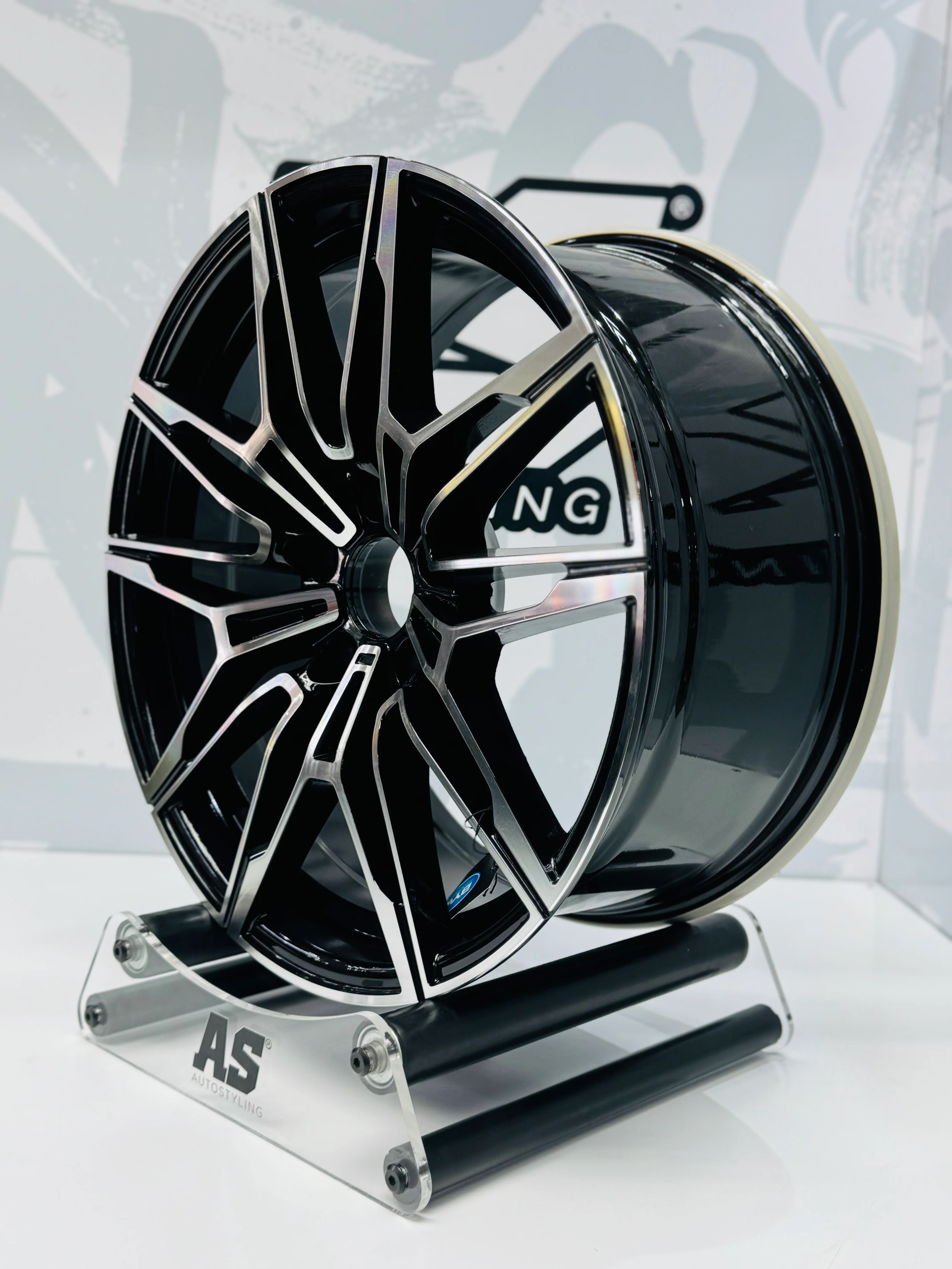 19”  AS-G80 5x120 MACHINE FACE BLK - Image 3