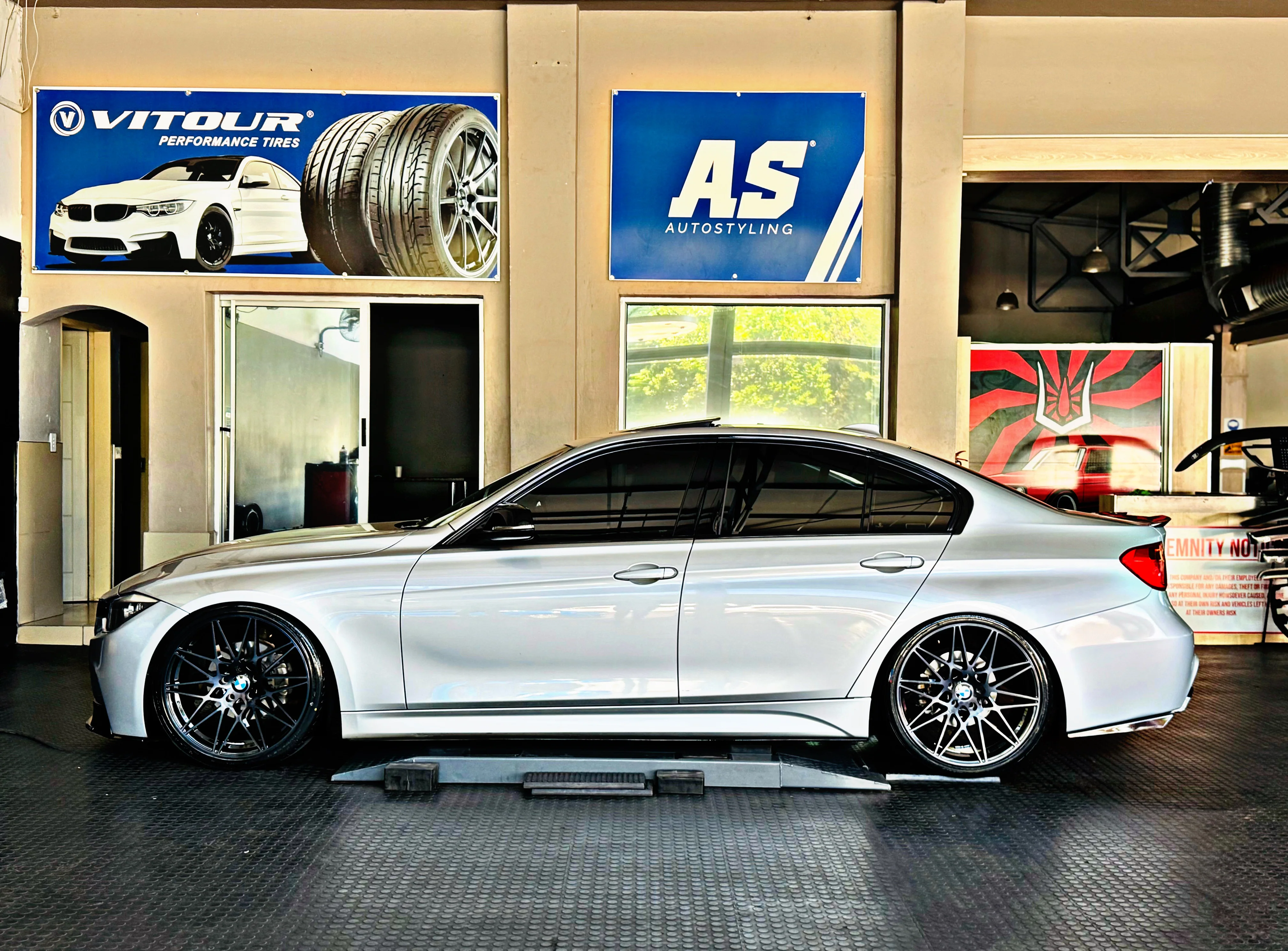 20” AS-F80 Comp  5x120 black machine face black tint - Image 2