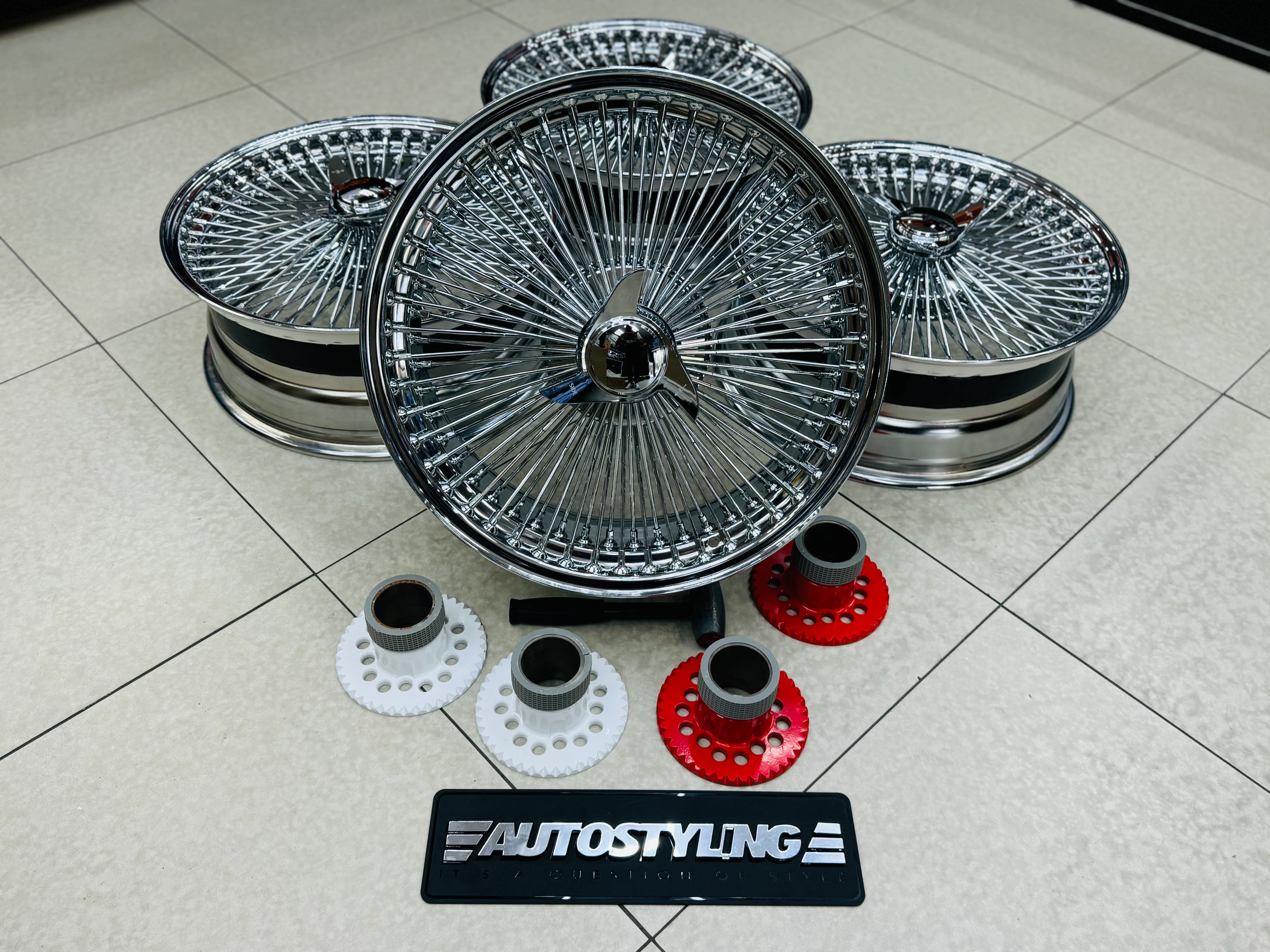 20” AS - 1000 SPOKE WIRE WHEEL FITS ALL CARS - Image 27