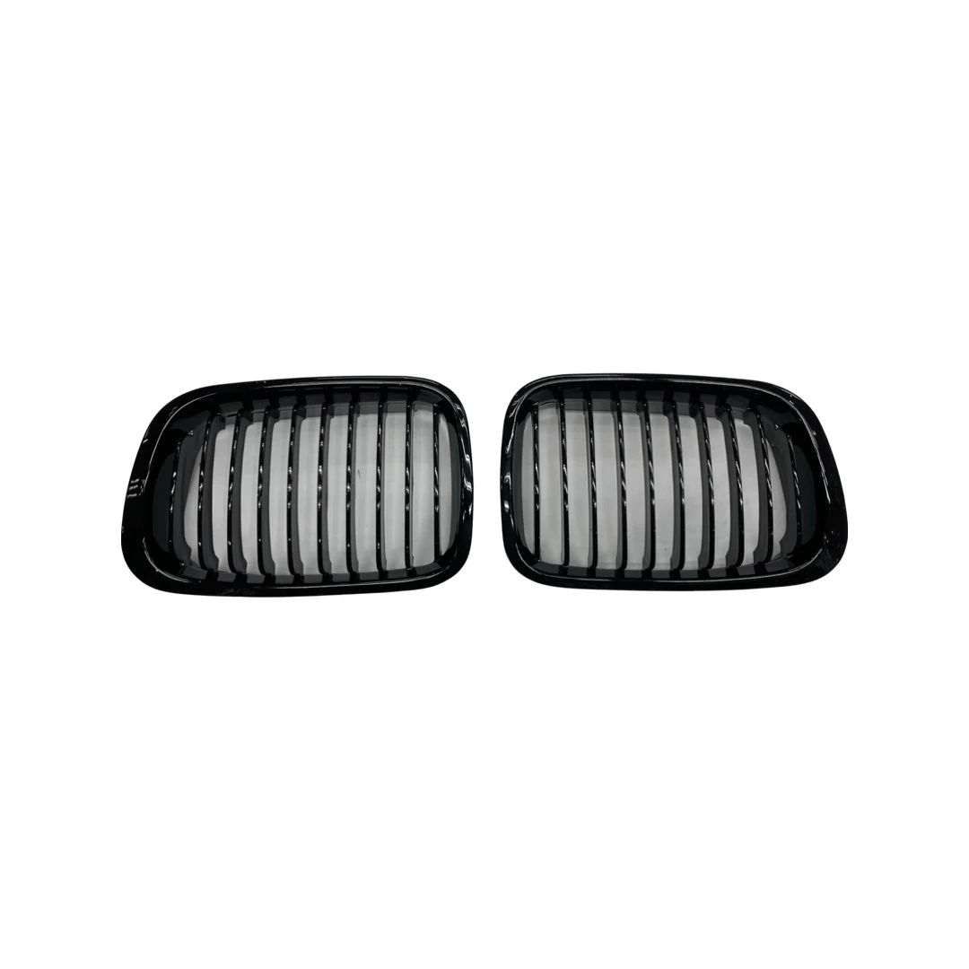 BMW E46 PRE FACELIFT DOUBLE SLAT GLOSS BLACK GRILLS 2DOOR