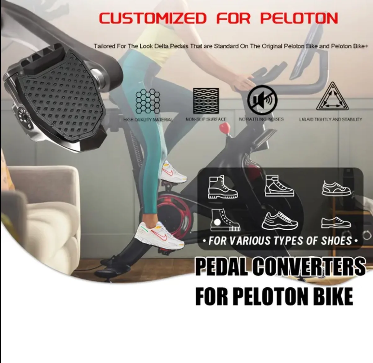 Clipless Pedal to Universal Platform Adapter Compatible with SPD-SL System - Image 2