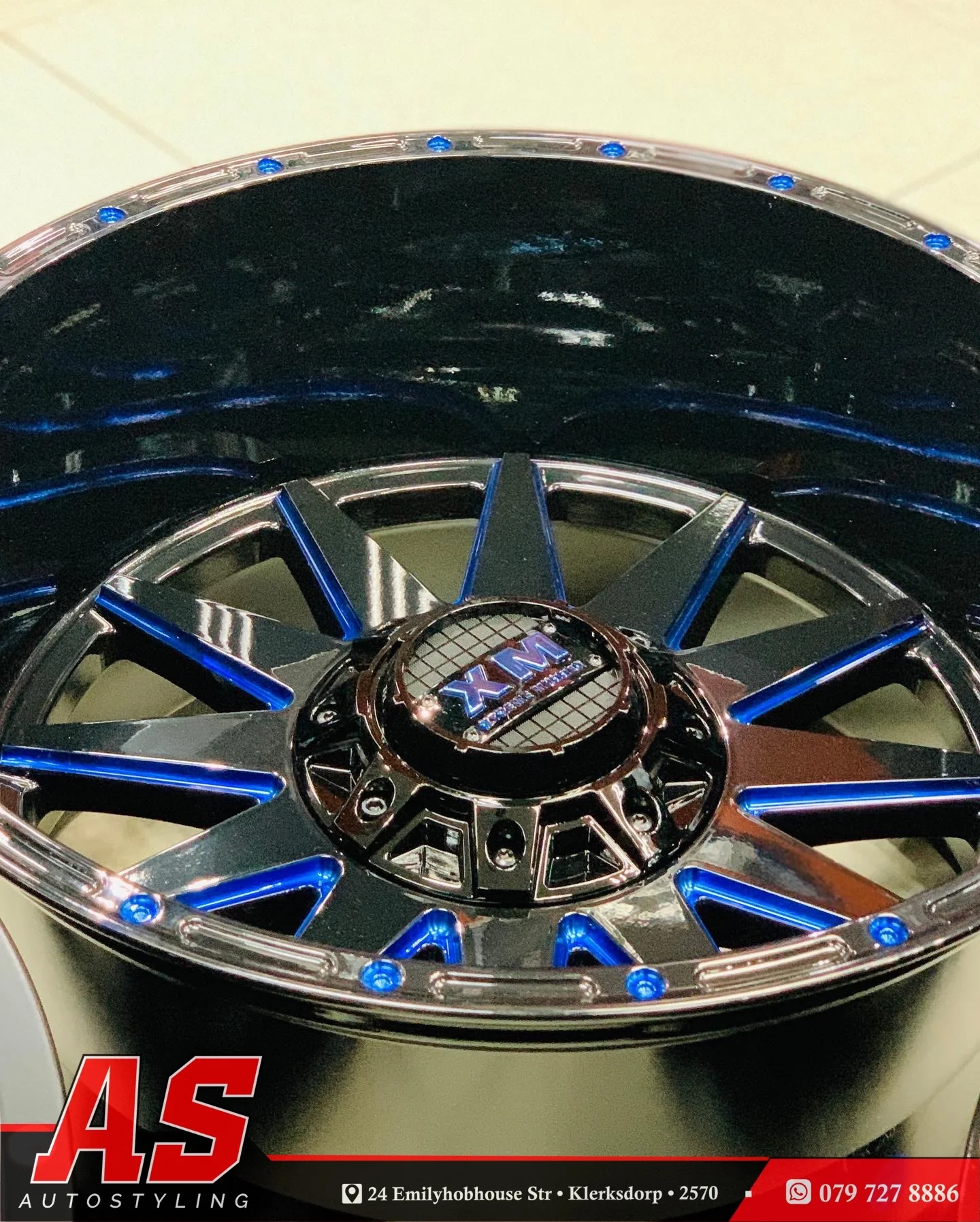 20” AS-XM312 20X12J GLOSS BLACK/ BLUE - Image 8