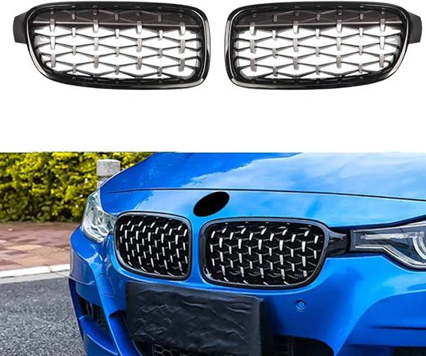 MILLION STAR KIDNEY GRILLS SUITABLE FOR BMW F30 CHROME - Image 2