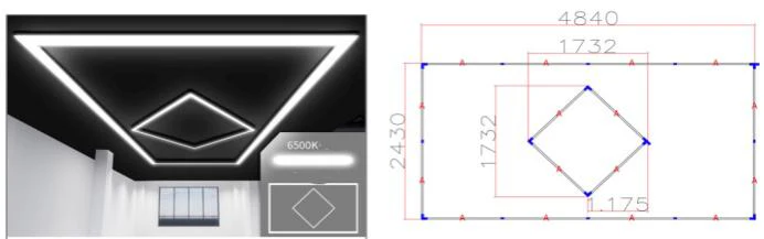 Designer Hexagon /arrow led lights 4.8m x2.4m - Image 38