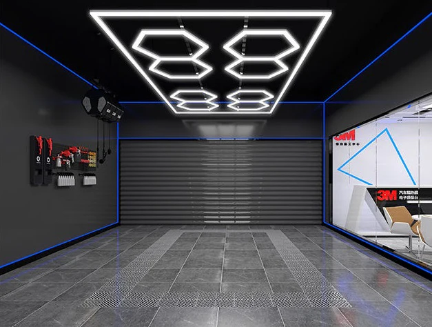 Designer Hexagon /arrow led lights 4.8m x2.4m - Image 9
