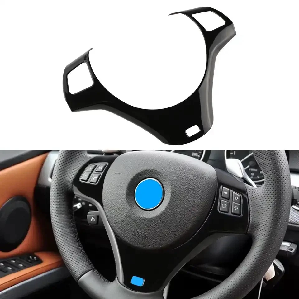 E90 STEERING WHEEL GLOSS BLACK INSERT HIGH SPEC - Image 2