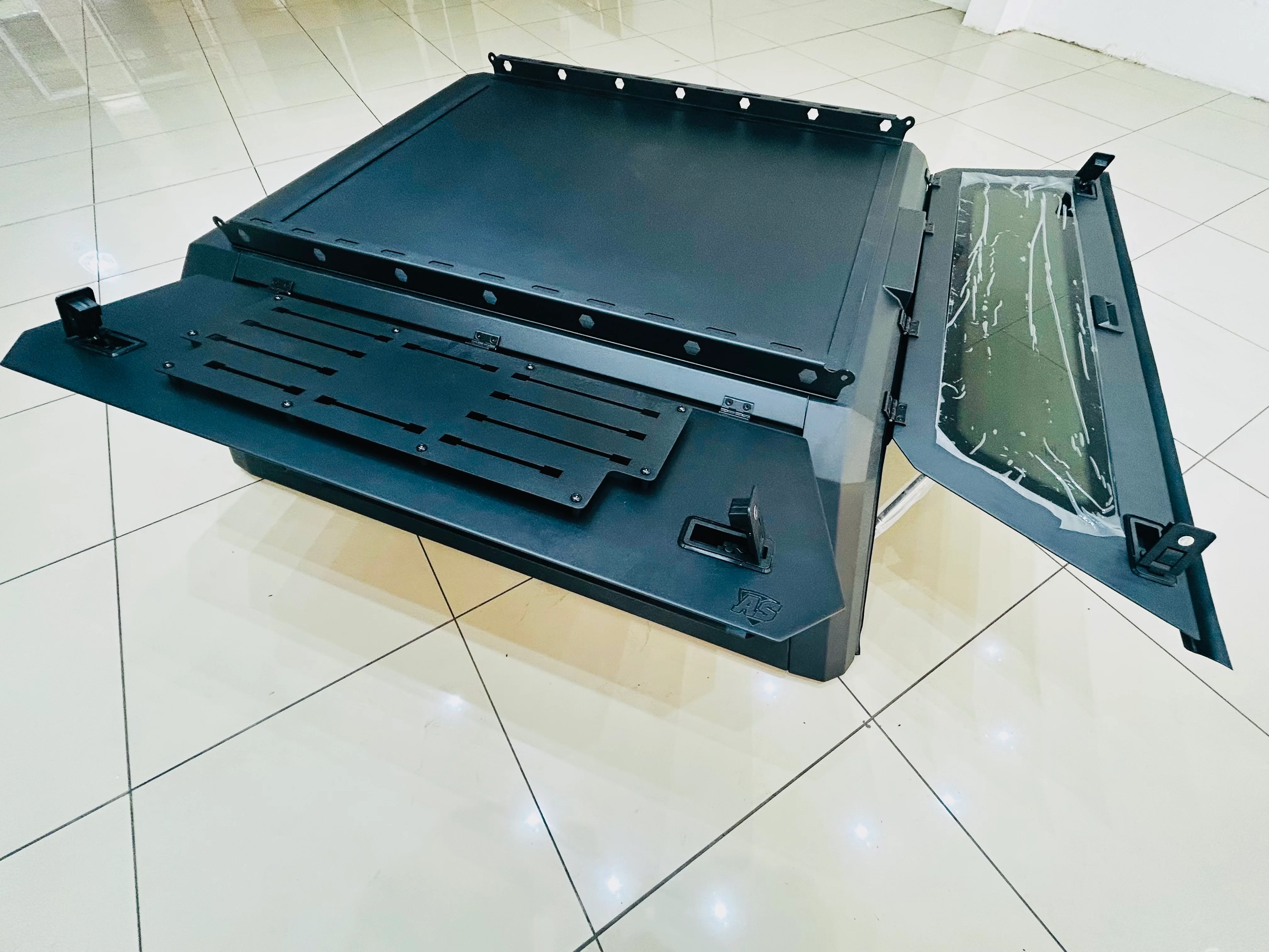 FORD RANGER T9 2023+ BLACK STEEL RAMBO CANOPY - Image 9