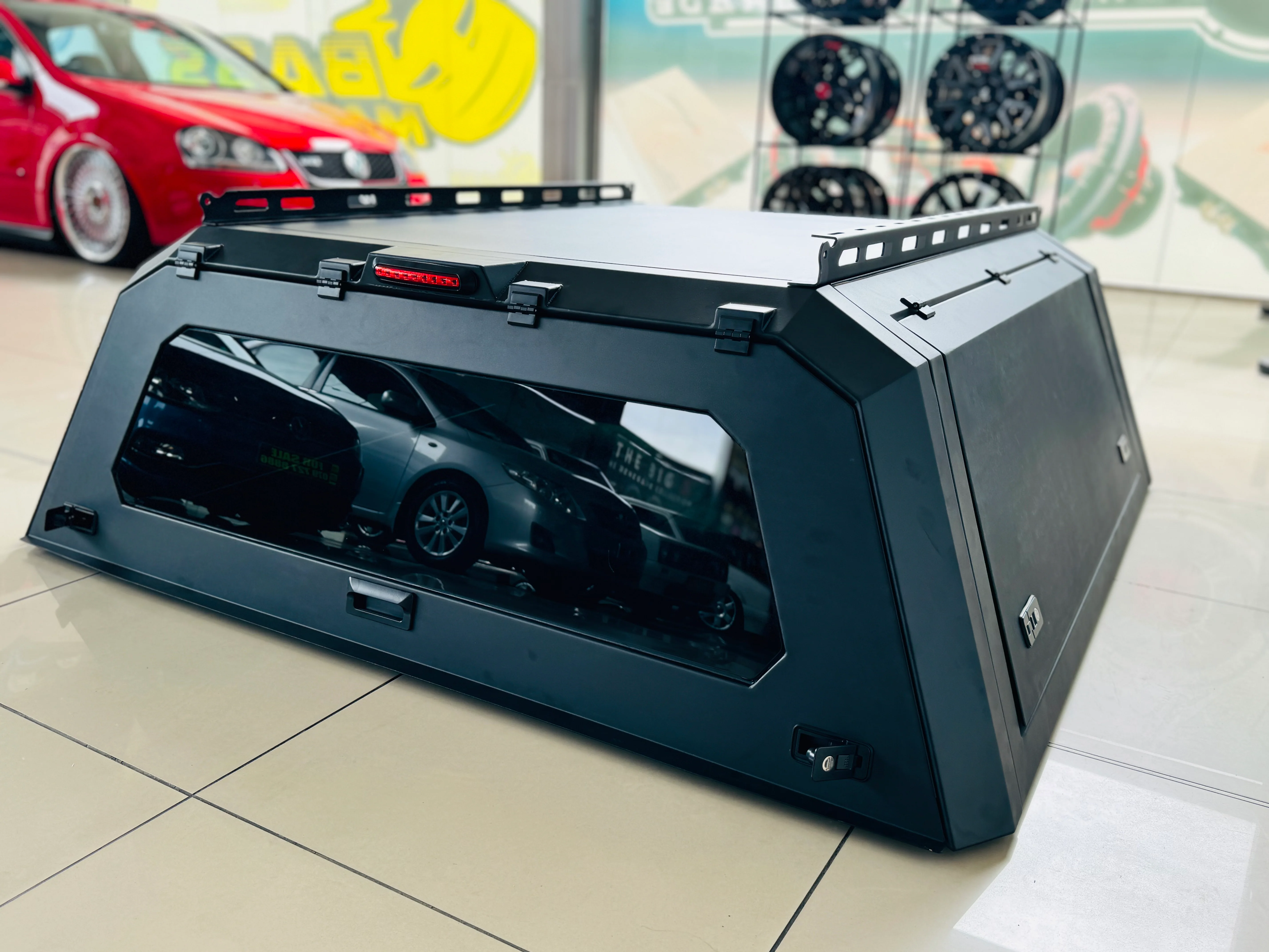 FORD RANGER T7 BLACK STEEL CANOPY - Image 3