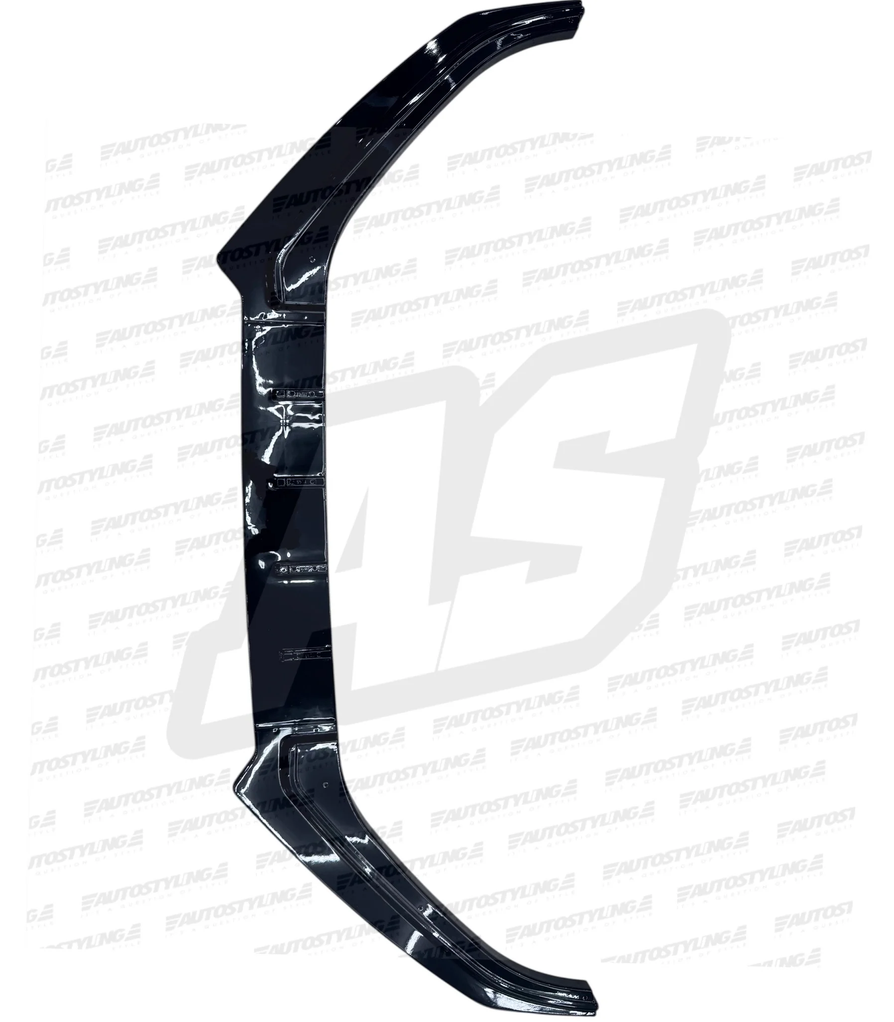 NEW IMPROVED VW POLO 6 Preface FD 3pce NEW PLASTIC GLOSS BLACK FRONT SPOILER - Image 3