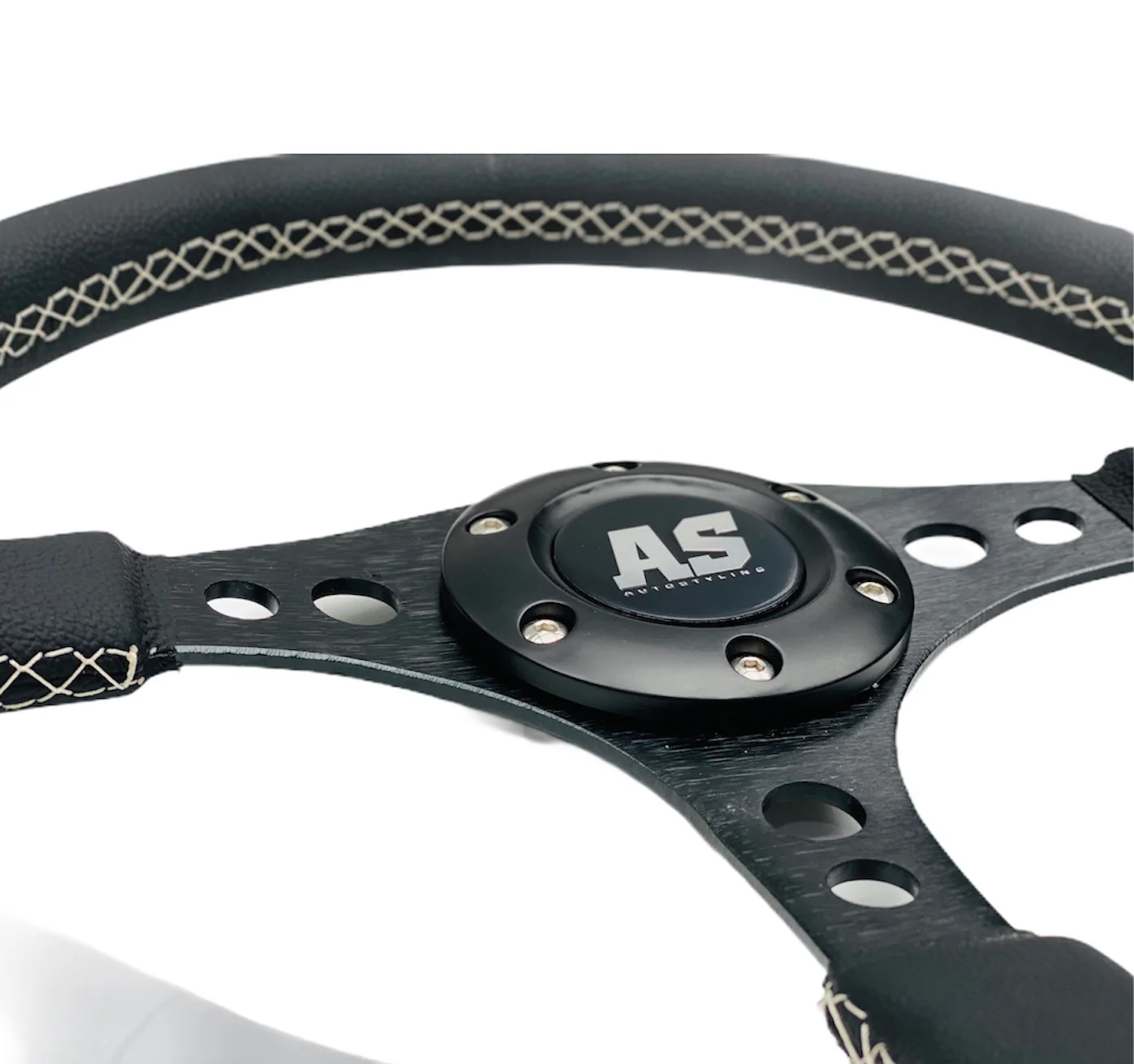 STEERING WHEEL 340mm GENUINE LEATHER - Image 2