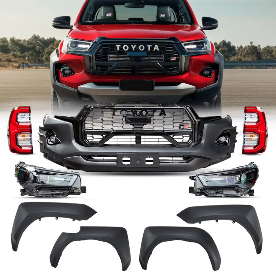 Toyota Hilux (15-20) GR Sport Style Conversion Body Kit Including Headlights & Taillights - Image 3