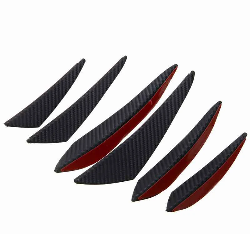 Car Front Bumper Canards Carbon Fiber Car-styling Bumper Lip Splitter Body Spoiler Canards Auto Exterior - Image 2