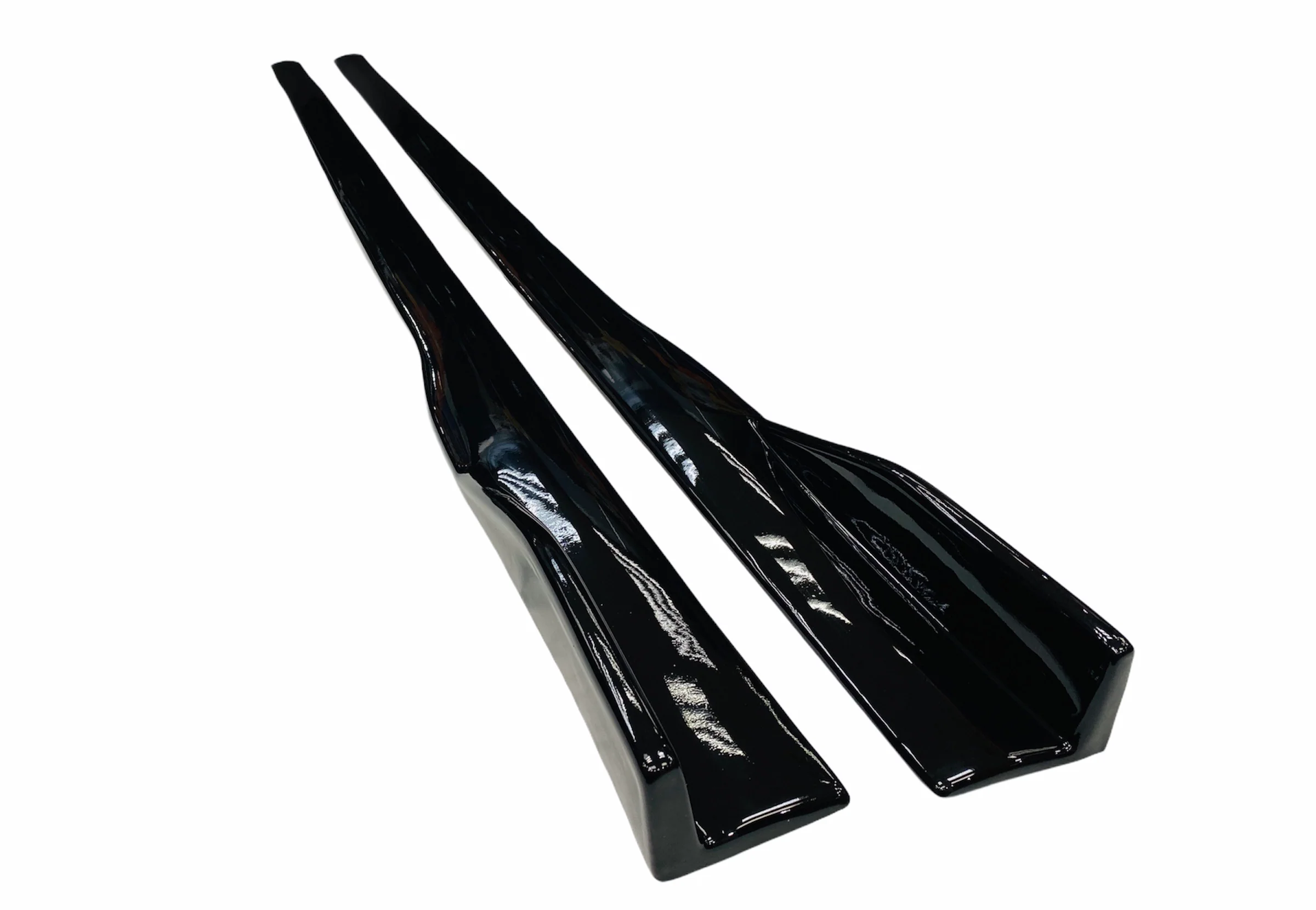 UNIVERSAL SIDE SKIRT GLOSS BLACK WITH WING TYPE A - Image 3