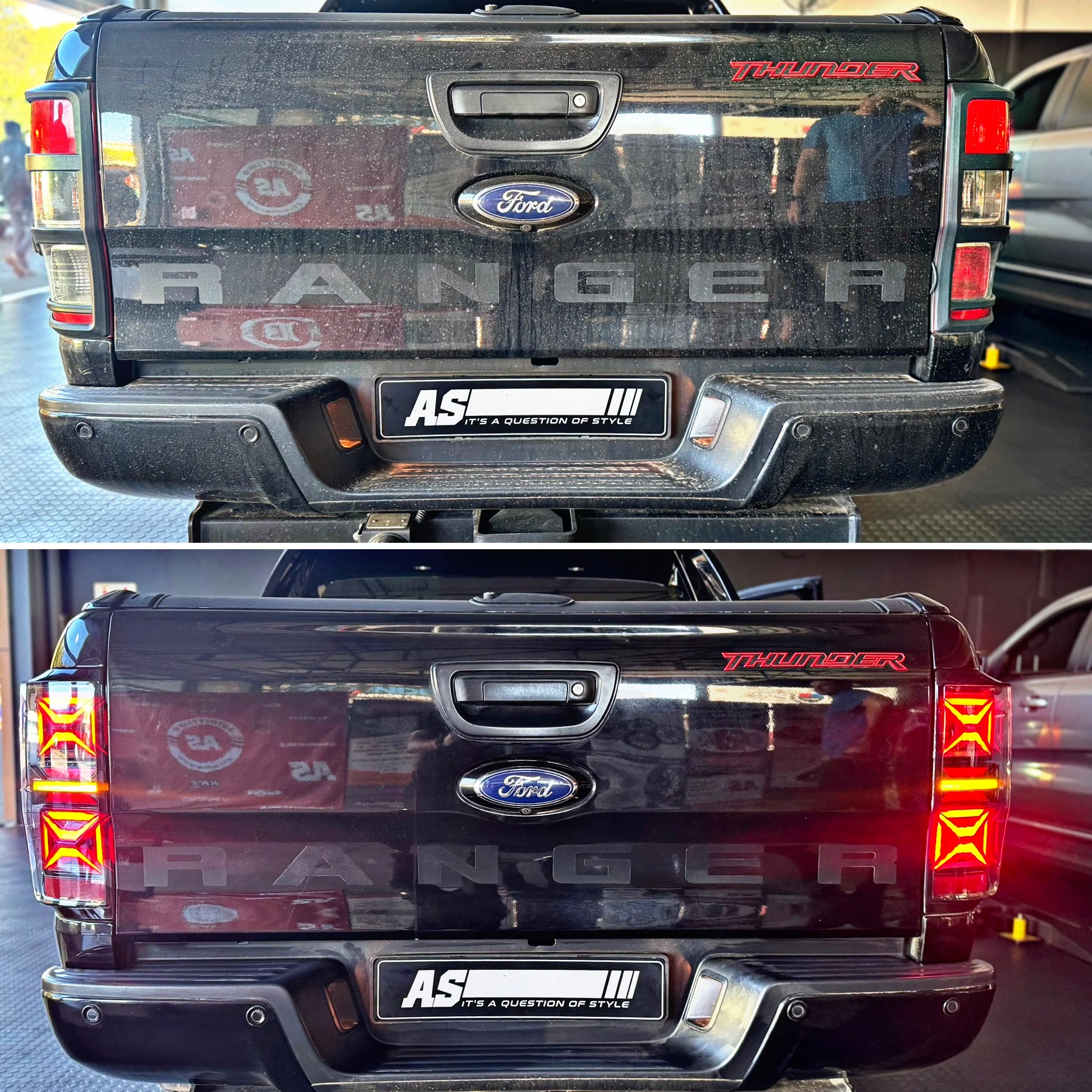 VLAND Full LED Tail Lights For Ford Ranger (T6) 2012-2022  BLACK - Image 2