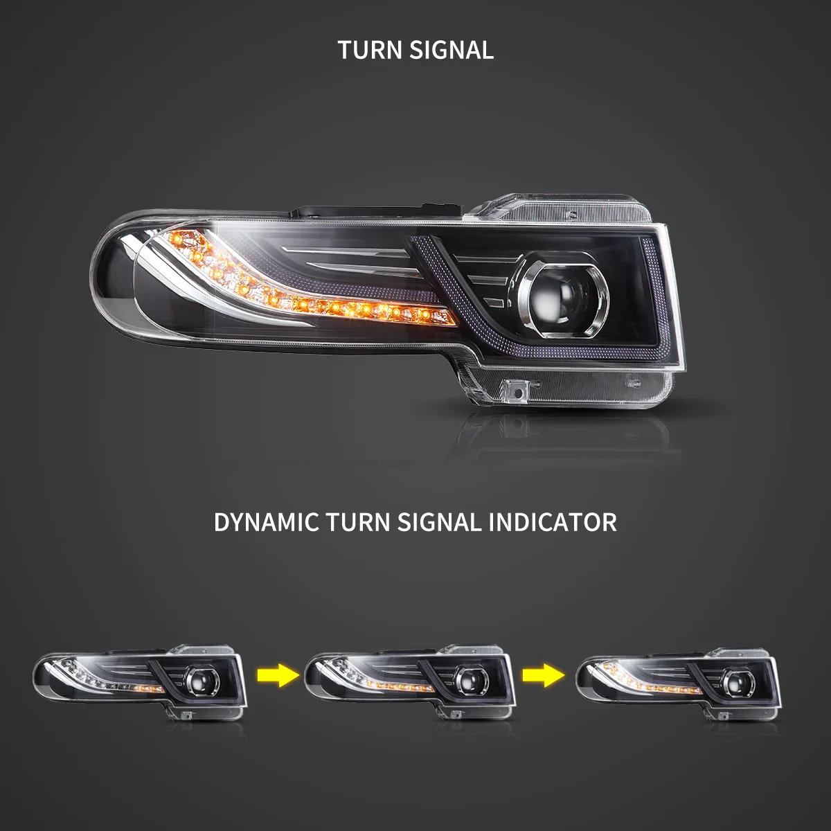 VLAND TOYOTA FJ CRUISER 2007-2015 LED HEADLIGHT WITH GRILL - Image 6