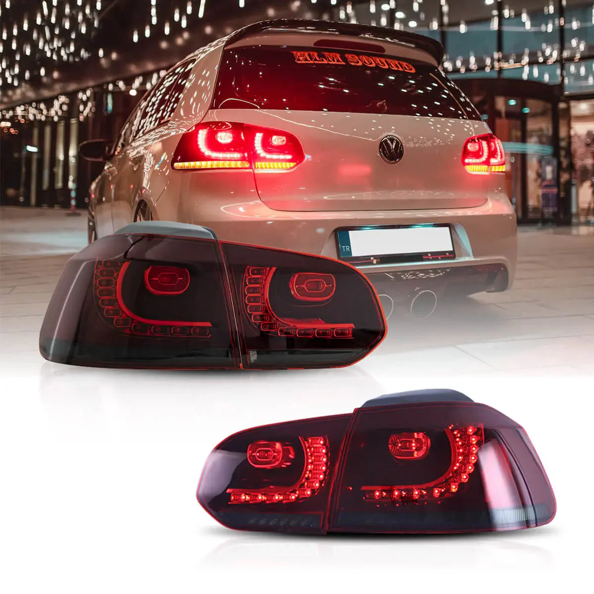 VW Golf 6 MK6 INCL GTI 2008-2013 VLAND TAIL-LIGHTS With Sequential indicators