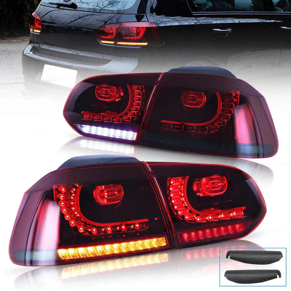 VW Golf 6 MK6 INCL GTI 2008-2013 VLAND TAIL-LIGHTS With Sequential indicators - Image 8