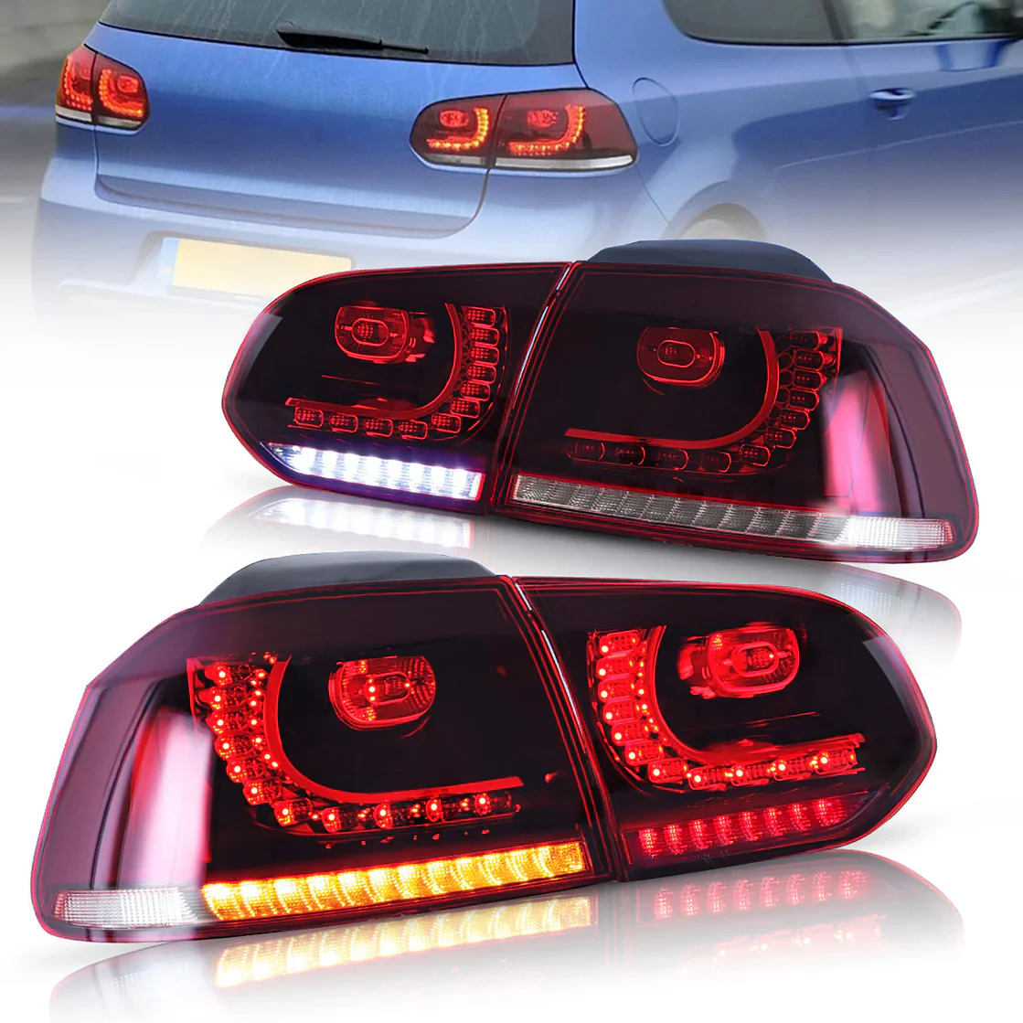 VW Golf 6 MK6 INCL GTI 2008-2013 VLAND TAIL-LIGHTS With Sequential indicators - Image 9